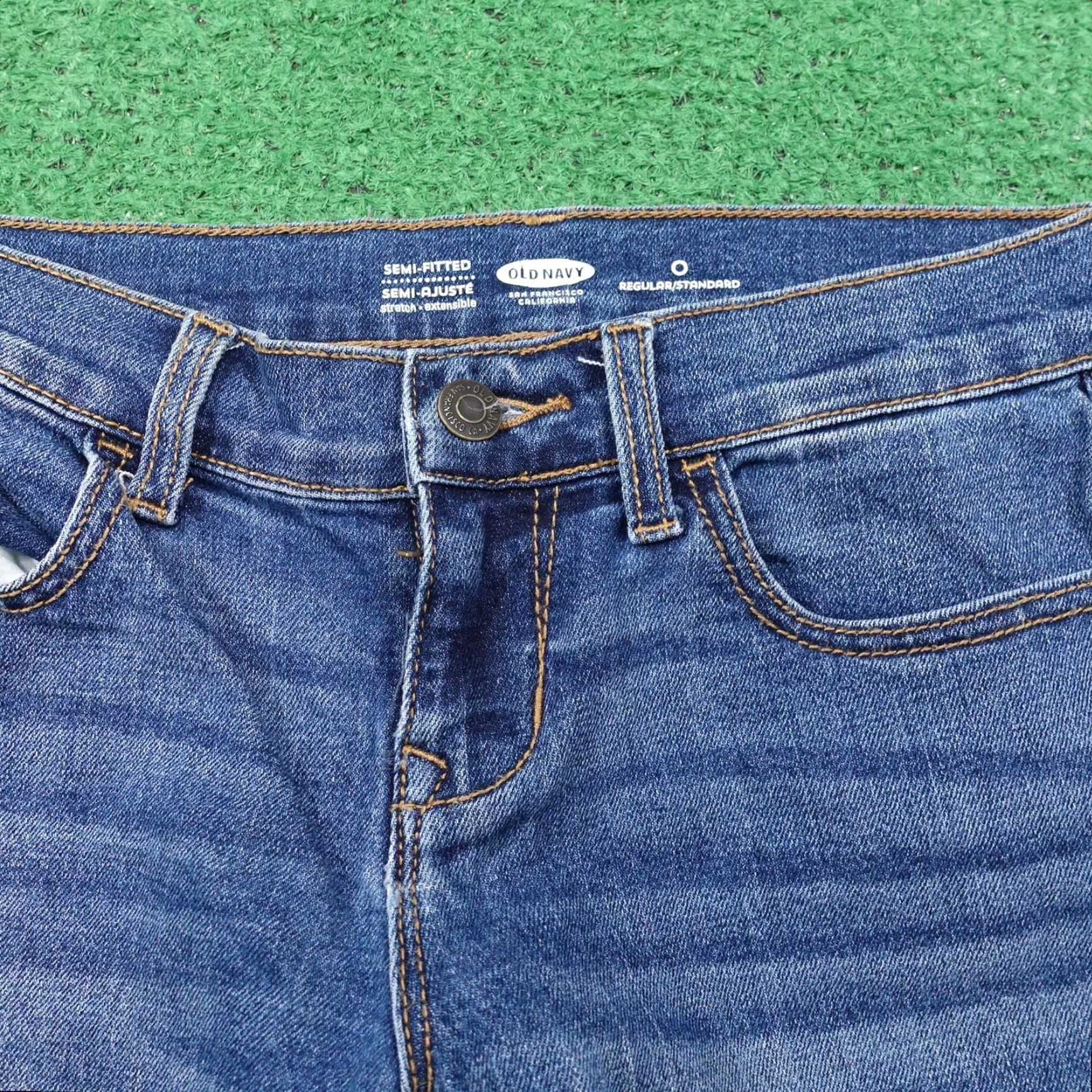 Old Navy Old Navy Shorts 0 Womens Blue Denim 28x3 Semi Fitted Stretch Cuffed Casual Jean Size 25" / US 0 / IT 36 - 2 Thumbnail