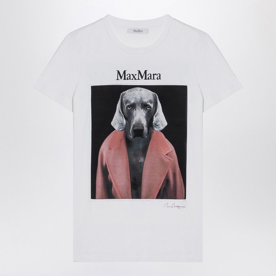 Max Mara o1d2blof0824 Logo T-Shirts in White Size M / US 6-8 / IT 42-44 - 1 Thumbnail