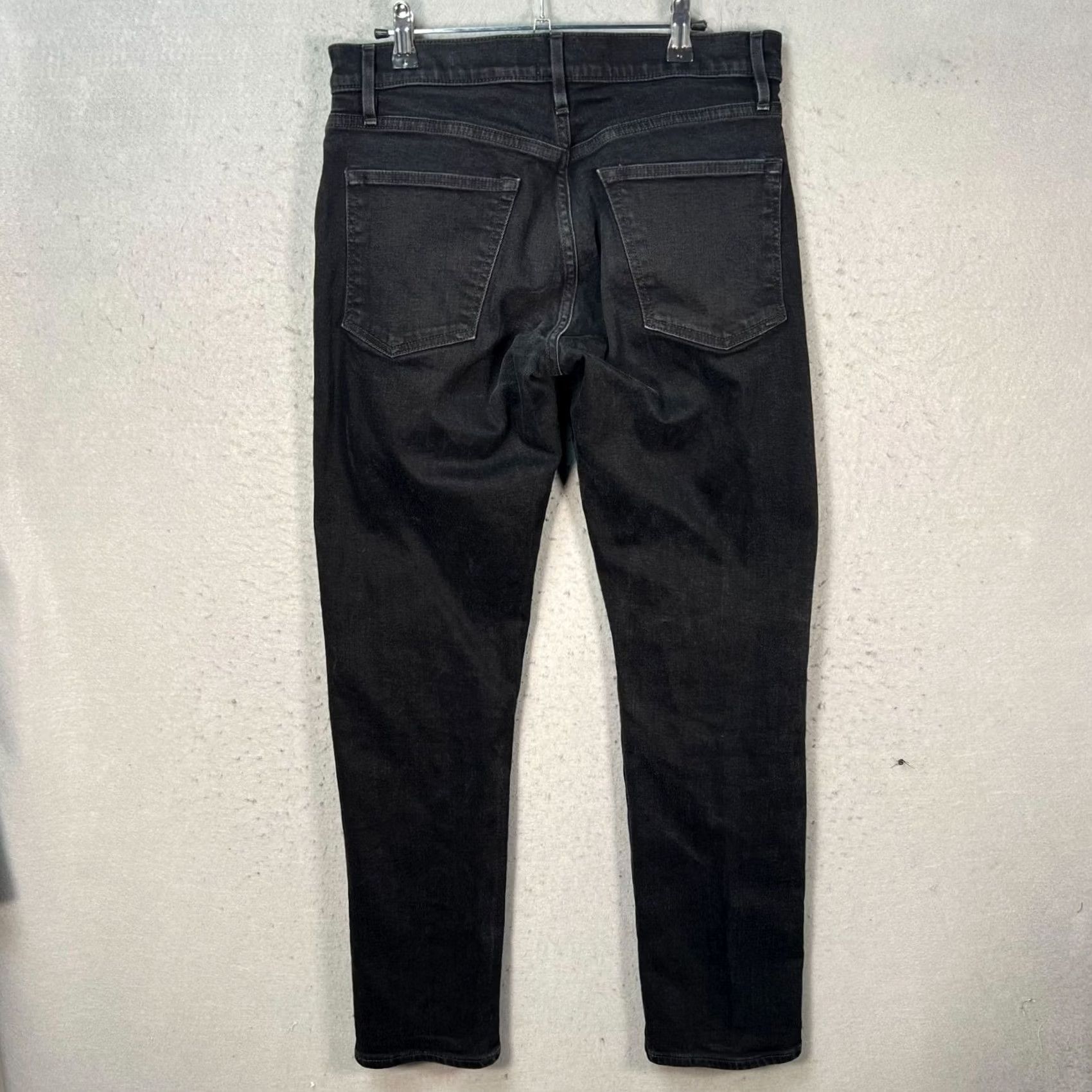 Vintage Flint & Tinder Jeans 31 x 32 Black Straight Mens Regular 5-Pocket USA Denim Slim Rise Mid Vintage No Size US 31 - 2 Thumbnail