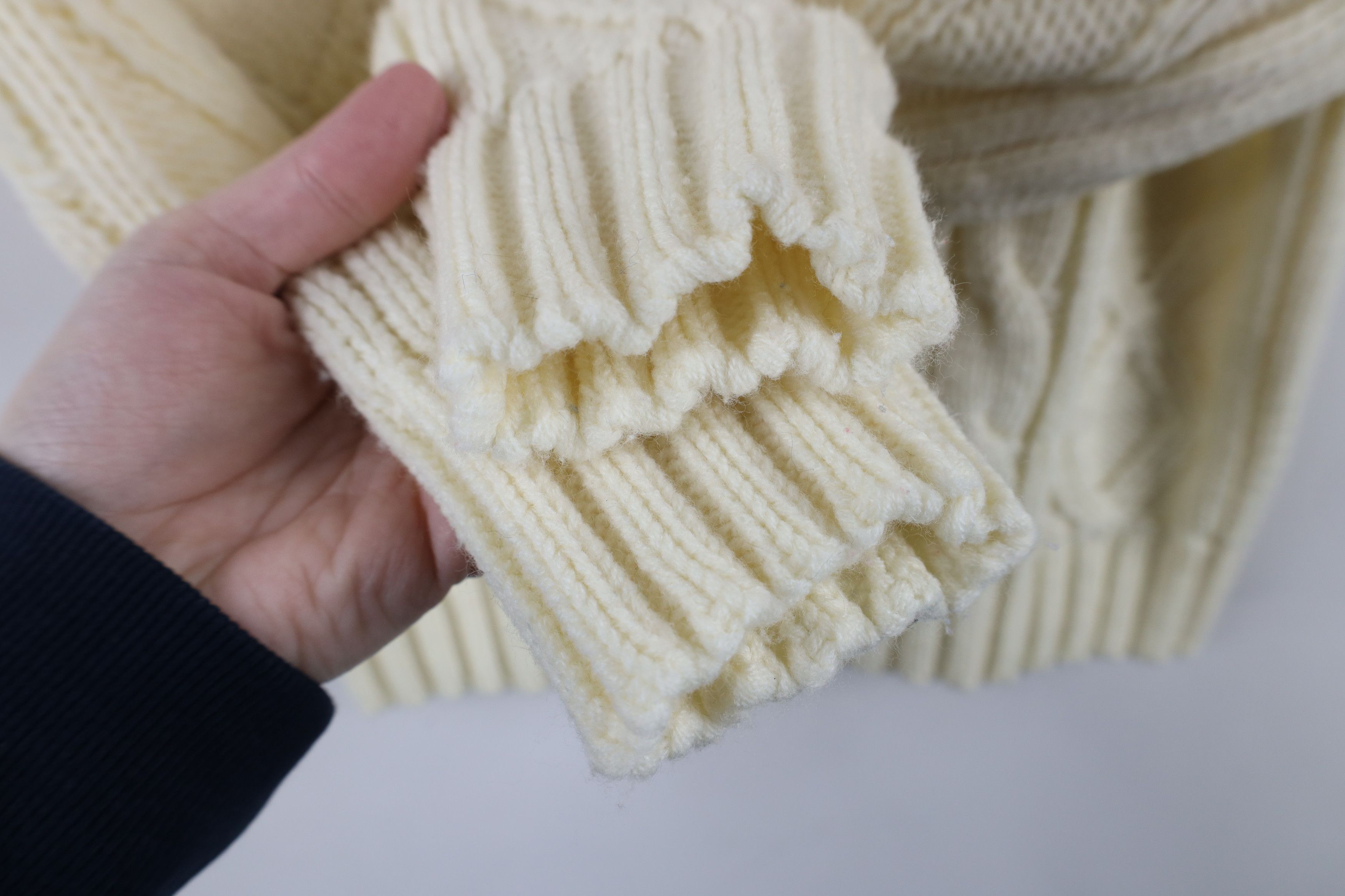 Vintage Vintage 70s Streetwear Knit Fisherman Turtleneck Sweater Size S / US 4 / IT 40 - 4 Thumbnail