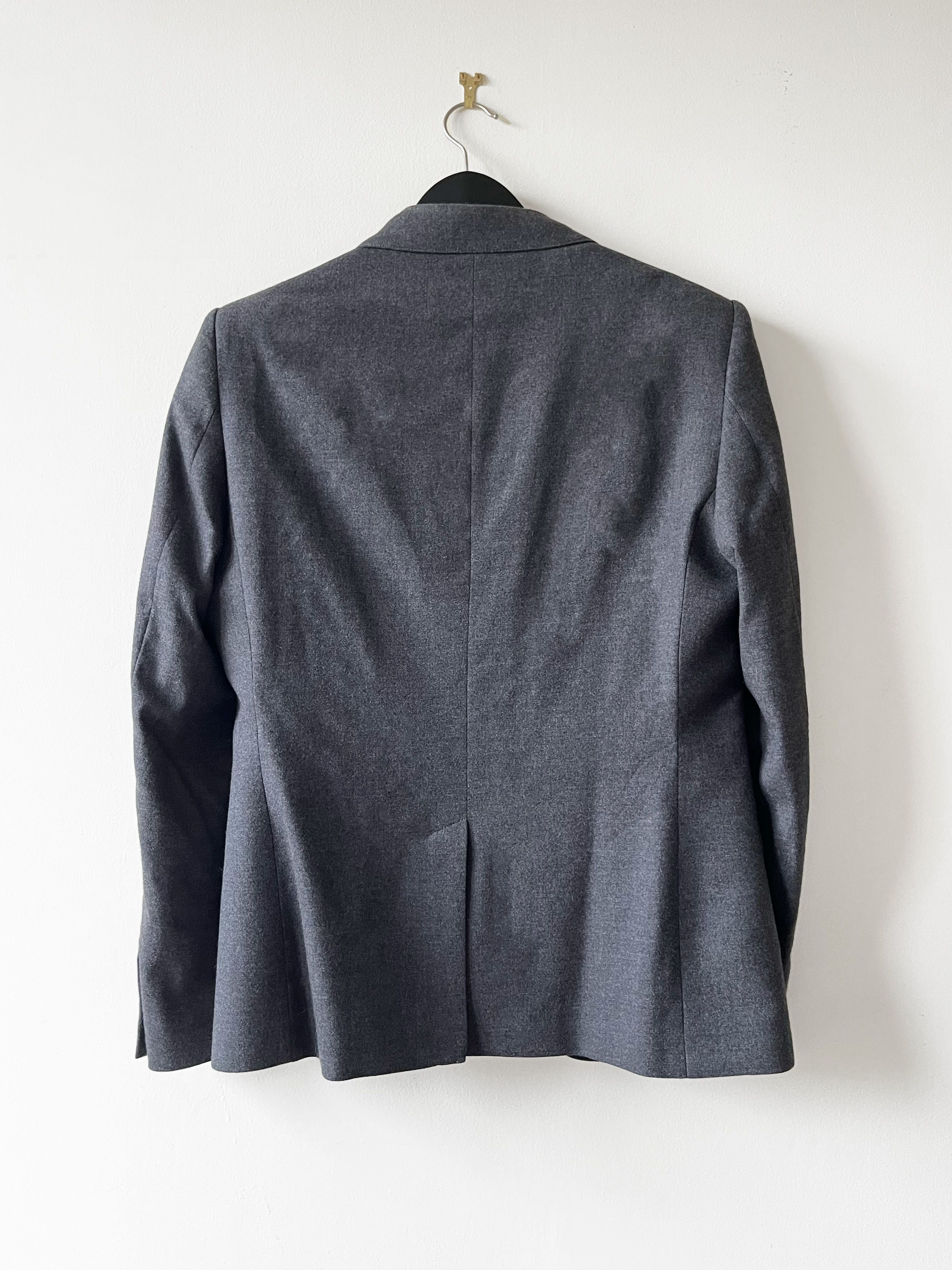 H&M × Maison Margiela Margiela x H&M grey flannel wool blazer Size 42R - 2 Thumbnail