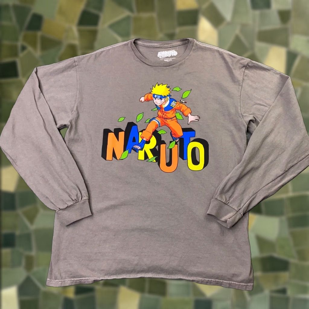 Vintage VINTAGE Naruto Shirt Mens Medium Brown Naruto Long Sleeve Crew Neck 2002 Anime Graphic Print Shirts Boys Girls Mens Size US M / EU 48-50 / 2 - 1 Thumbnail