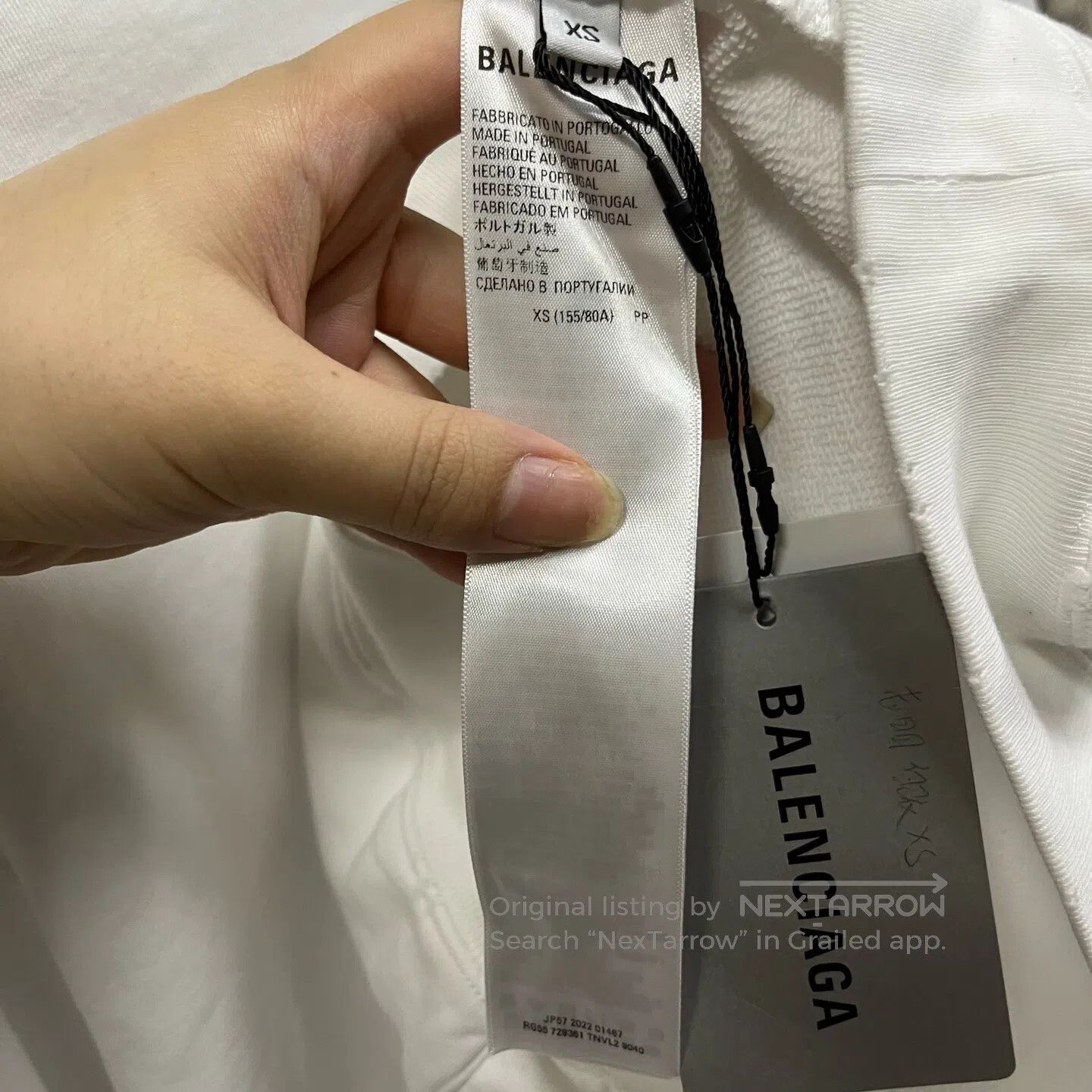 Balenciaga Balenciaga White logo-print hoodie| Size US XS / EU 42 / 0 - 6 Thumbnail