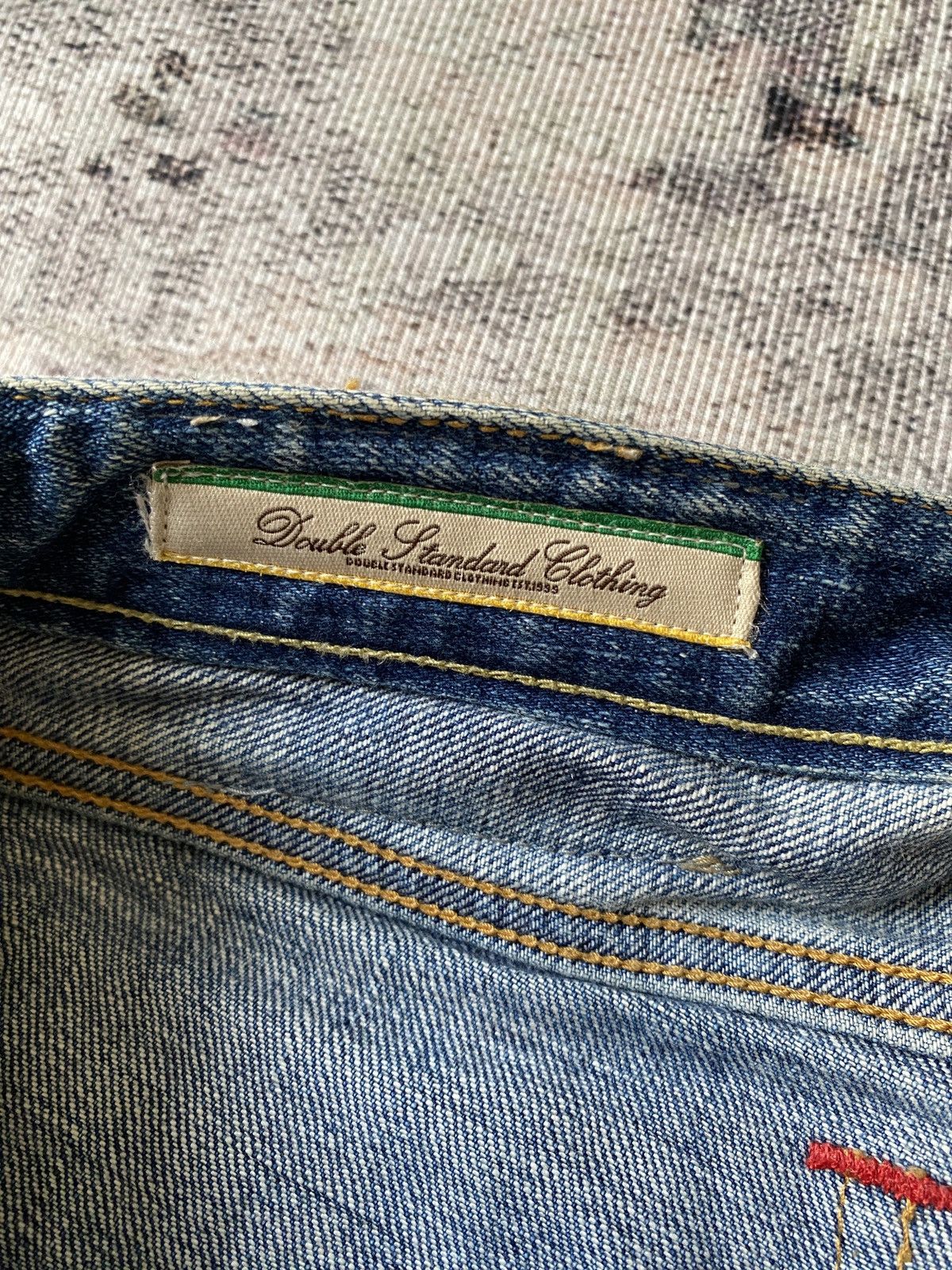 Japanese Brand Double Standard Clothing Japan Distressed Honeycomb Selvedge Size US 30 / EU 46 - 18 Thumbnail