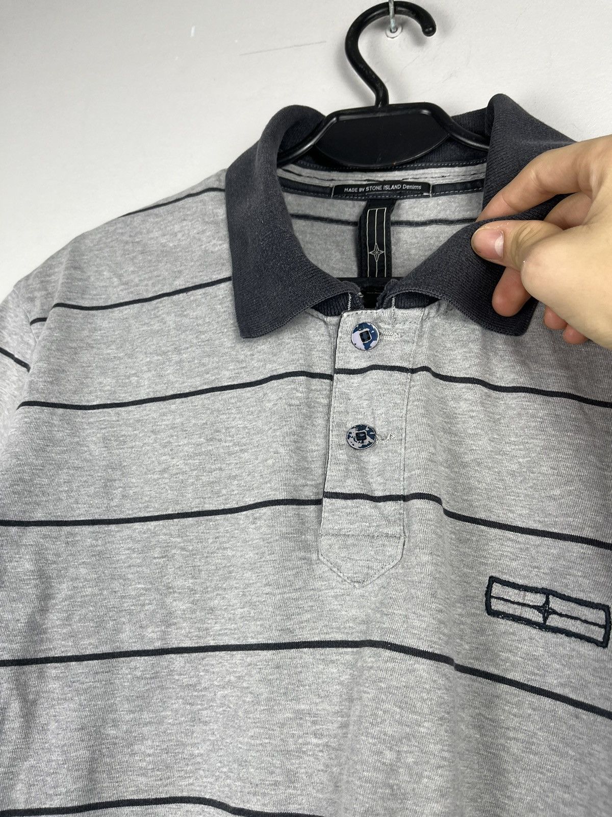 Massimo Osti × Stone Island × Vintage Stone Island vintage y2k Polo Shirt Size US XL / EU 56 / 4 - 3 Thumbnail