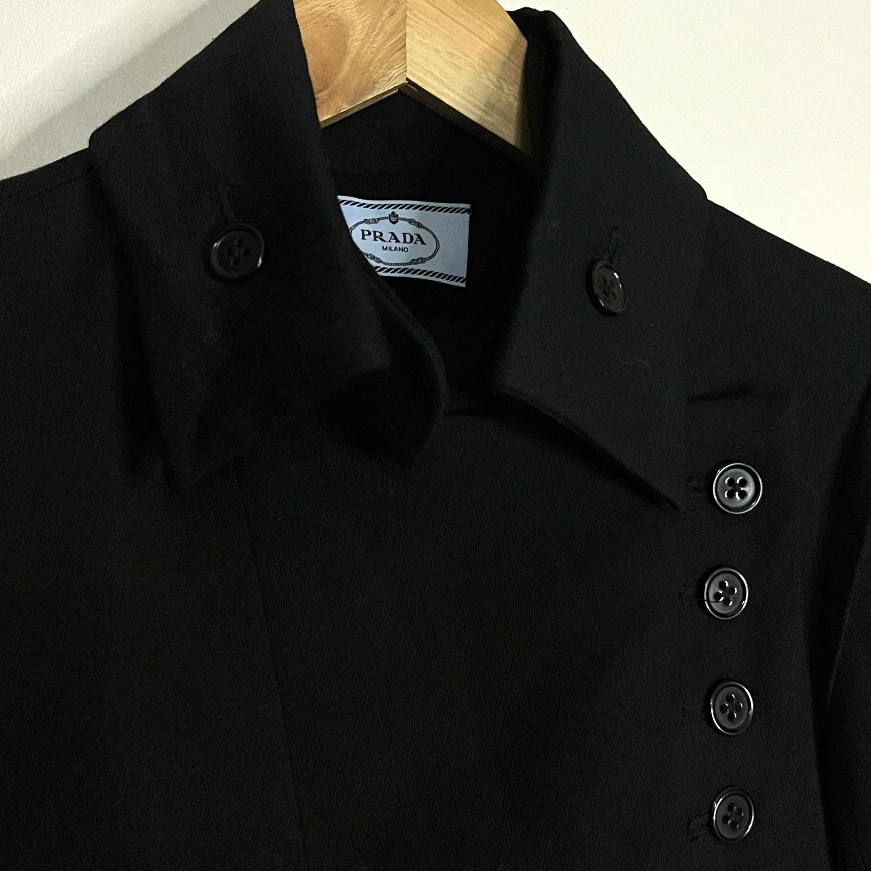 Prada Prada Milano Military Black Coat Size M / US 6-8 / IT 42-44 - 3 Thumbnail
