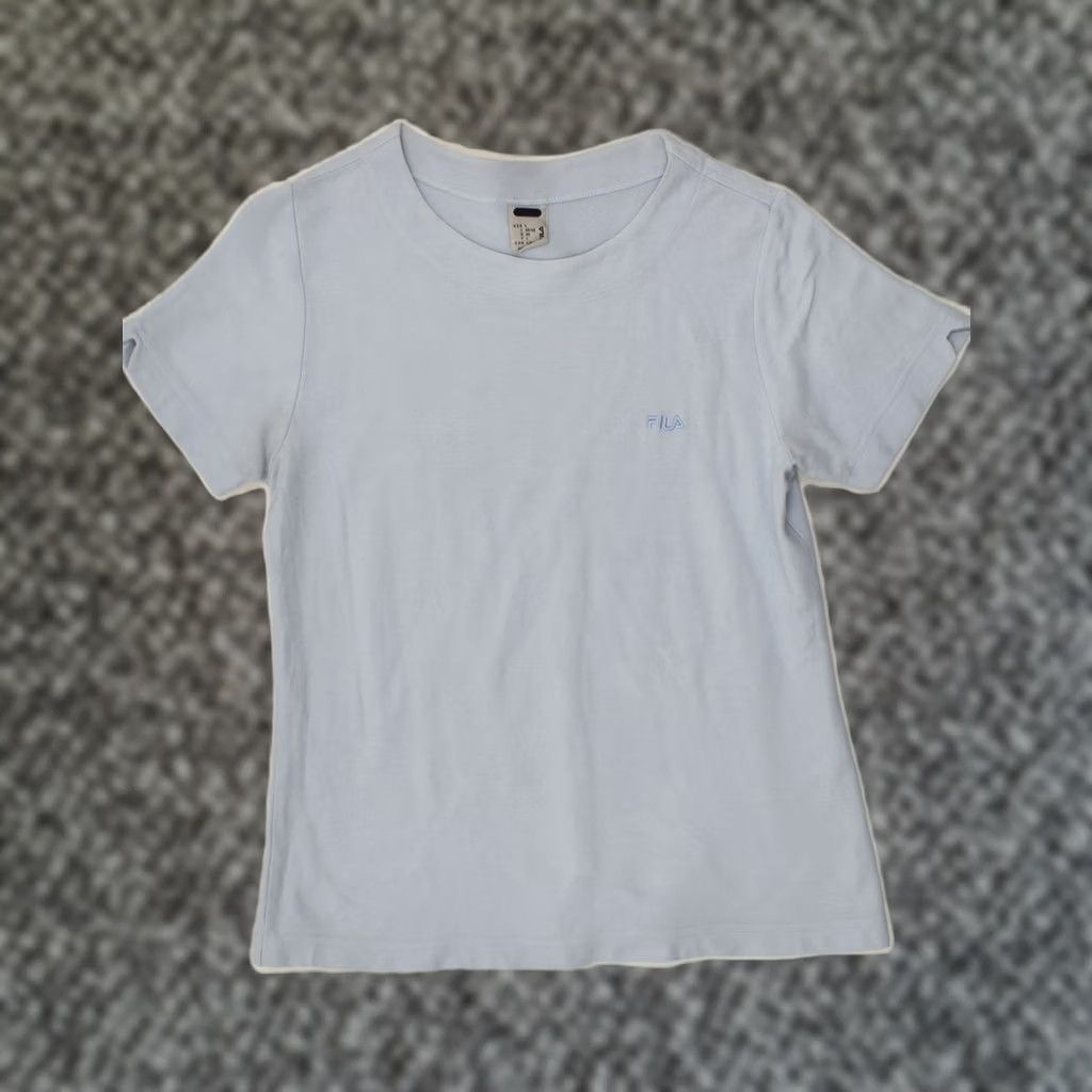 Fila FILA Womens T-Shirt Top Blue Large Cotton IT 46/48 Size L / US 10 / IT 46 - 1 Thumbnail