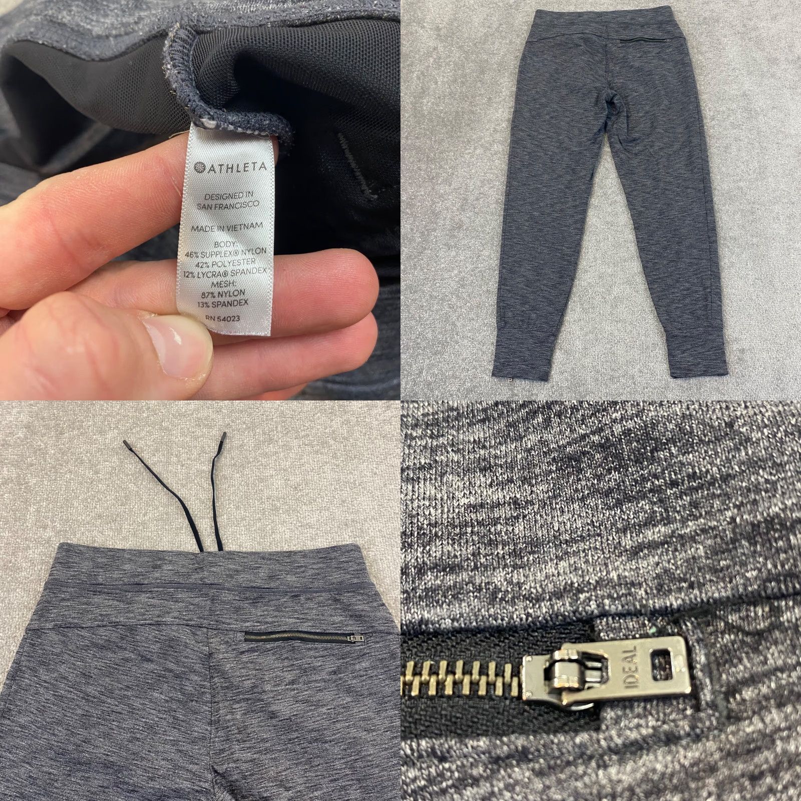 Athleta Athleta Metro Street Jogger Pants Womens Small Heather Gray Ankle Zip Athleisure Size 28" / US 6 / IT 42 - 8 Thumbnail