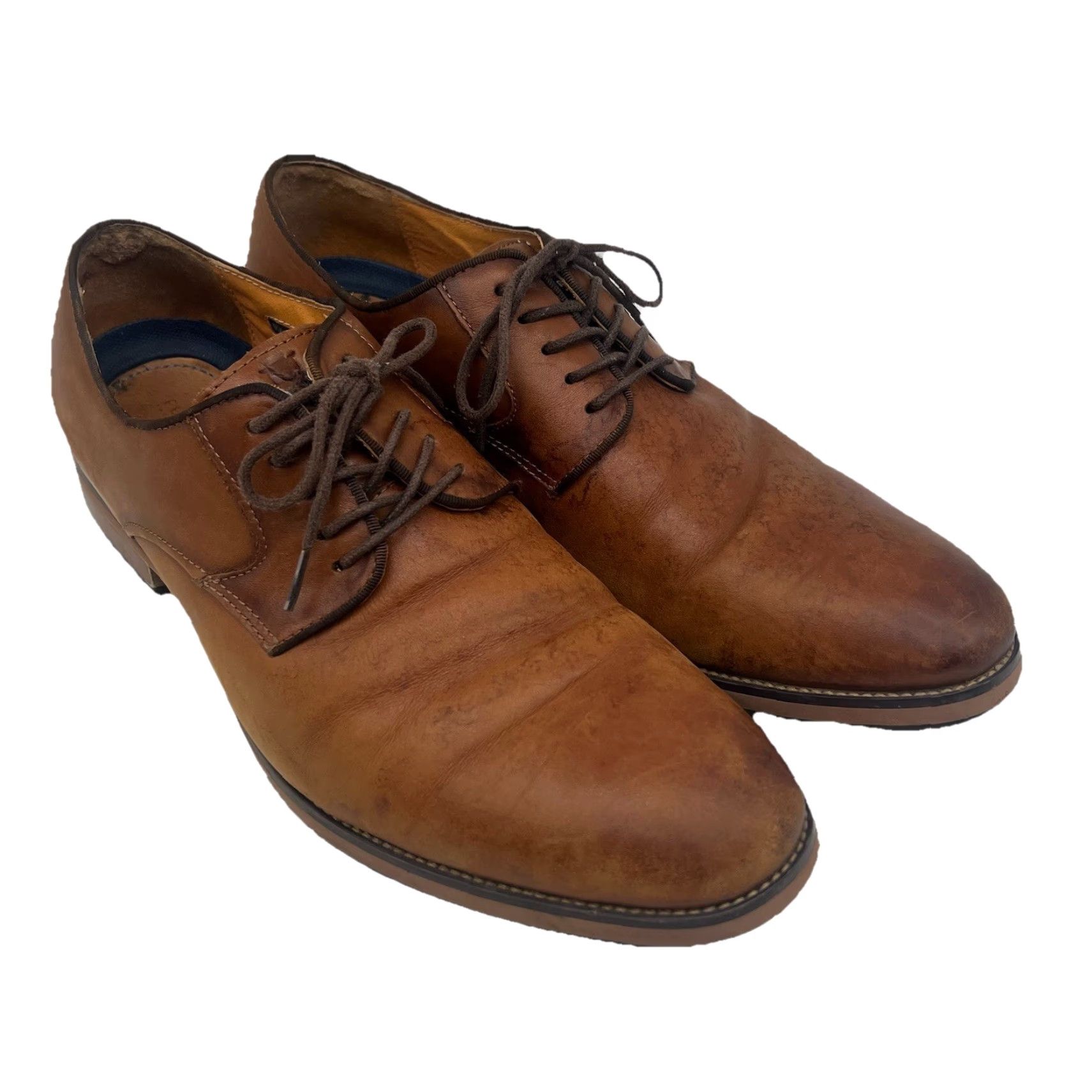 Florsheim Florsheim Cap Toe Shoes Leather Men’s 11.5 Brown Lace Oxford Casual Mens Size ONE SIZE - 2 Thumbnail
