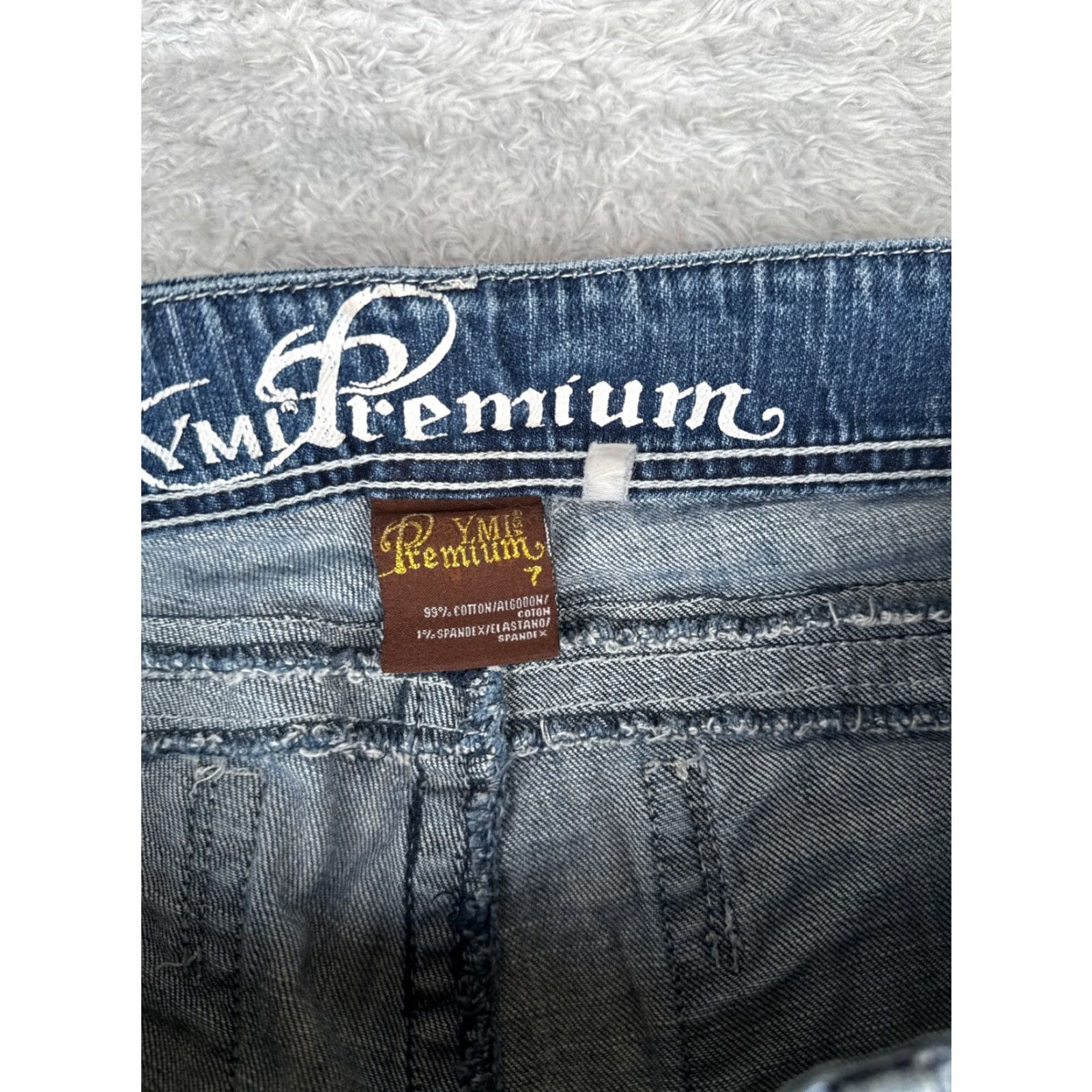 Vintage VINTAGE YMI Jeans Womens Bootcut Denim Pants 27x30 Low Rise Distressed Stretch Cotton 80s Size 25" / US 0 / IT 36 - 6 Thumbnail