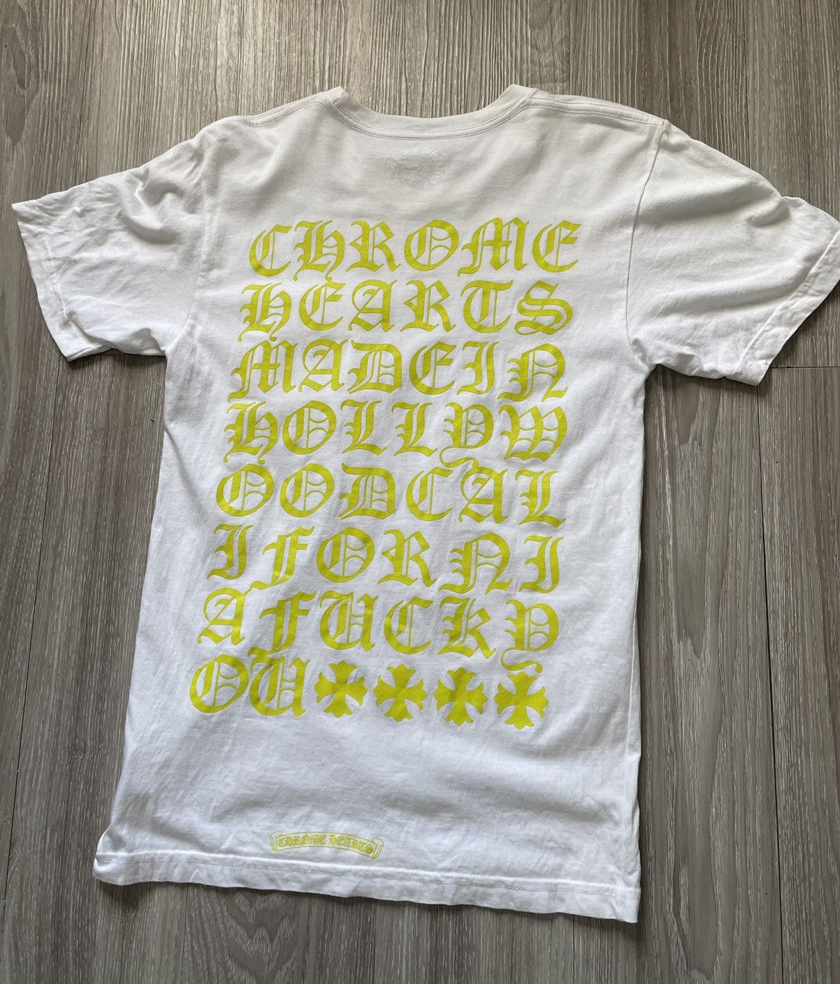 Chrome Hearts Chrome hearts neon eye chart Tshirt Grailed