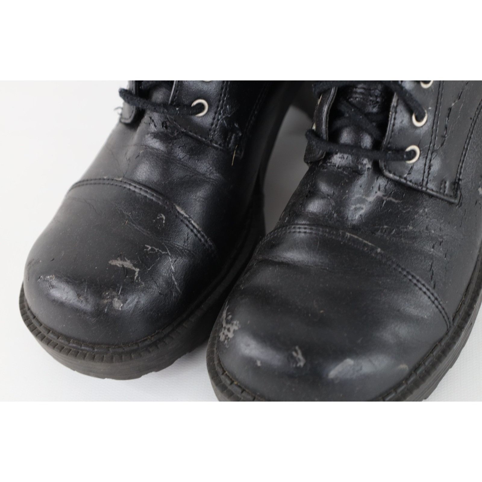Vintage Vintage 90s Y2K Streetwear Distressed Chunky Heeled Boots Size US 7.5 / IT 37.5 - 3 Thumbnail