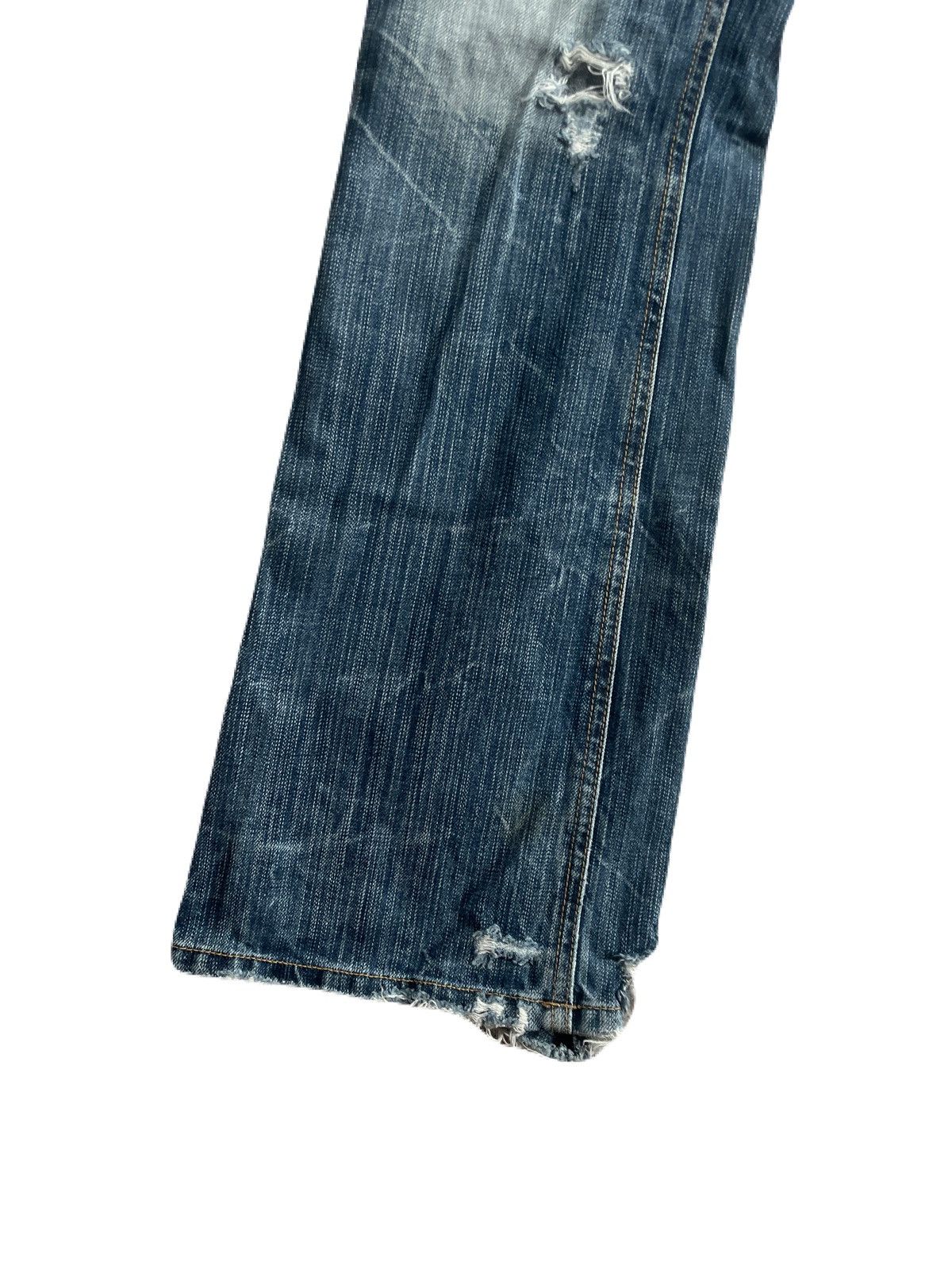 If Six Was Nine 2000s Japanese archive Distressed Skull Patch Flare Jeans Size US 30 / EU 46 - 8 Thumbnail