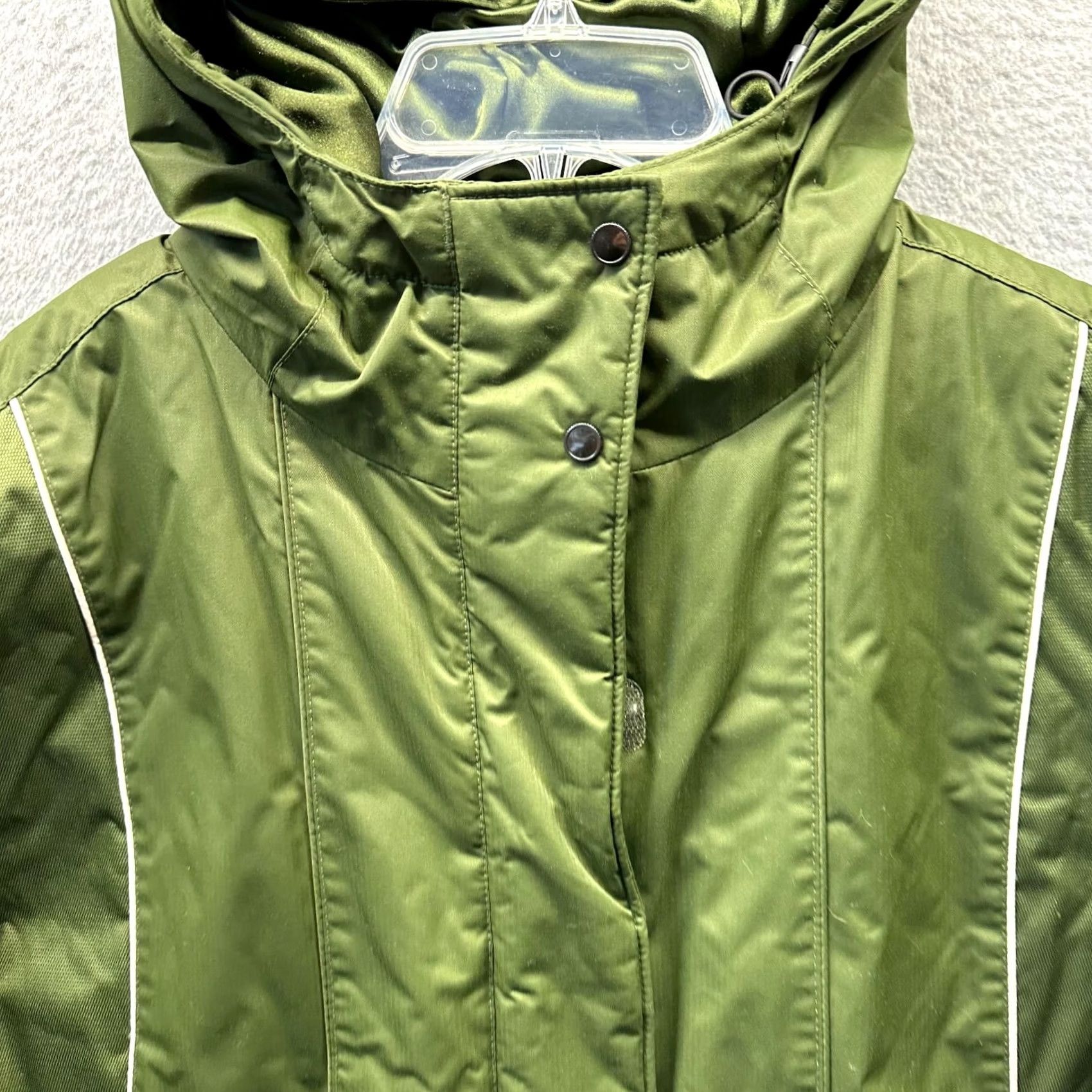 Vintage Columbia Jacket Womens Medium Green Waterproof Full Zip Winter Coat Hooded Size M / US 6-8 / IT 42-44 - 3 Thumbnail