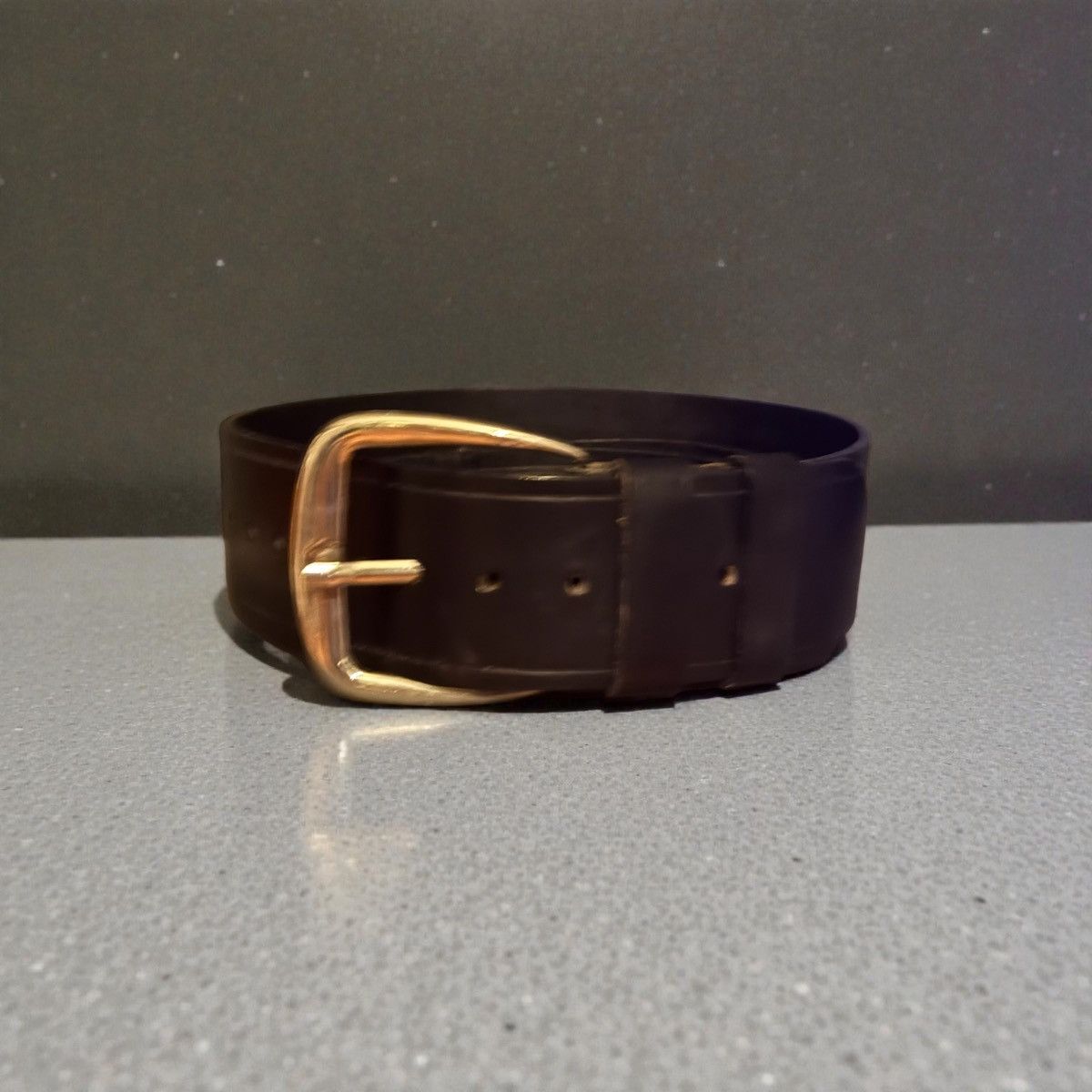 Ann Demeulemeester Super Chunky Black Leather Belt with Silver Buckle Size ONE SIZE - 1 Thumbnail