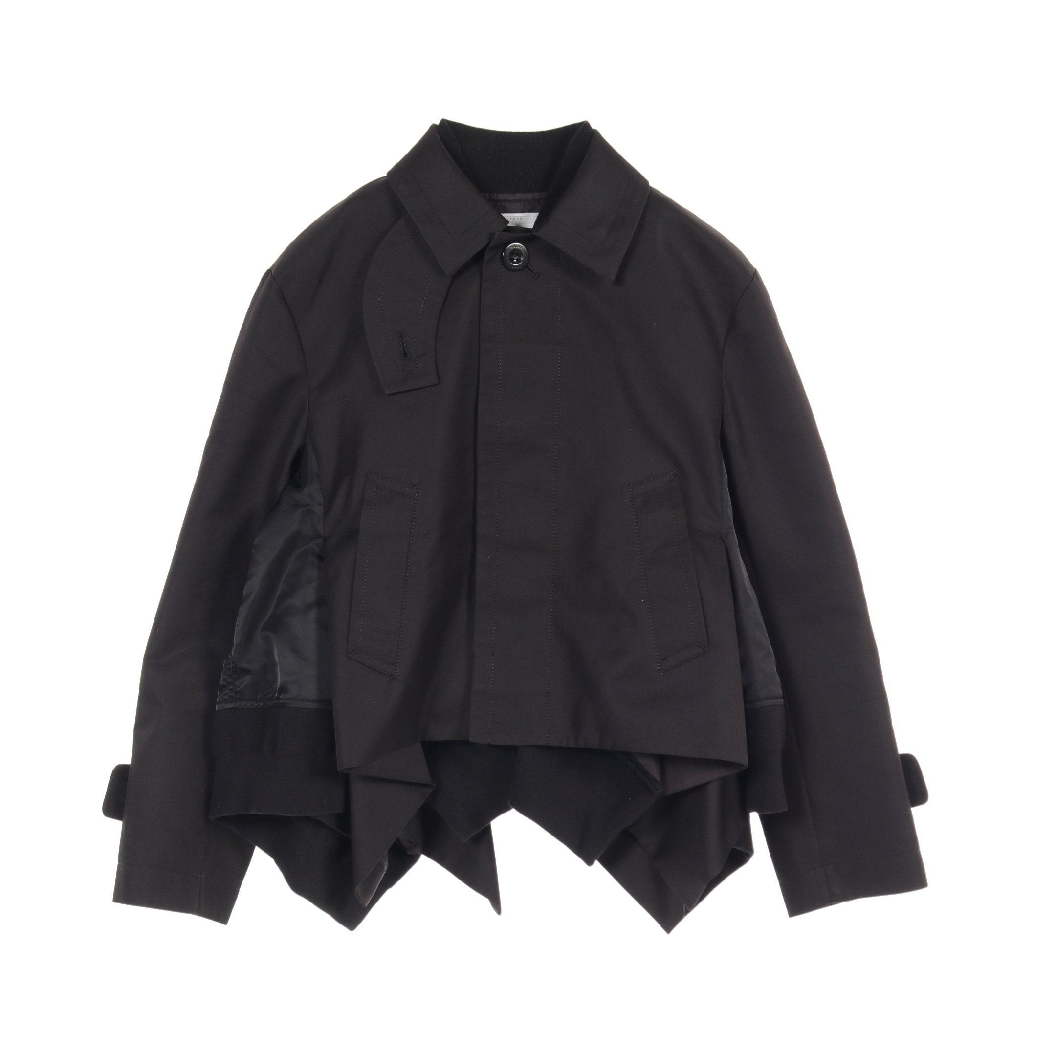 Sacai Sacai Twill Jacket Cotton Black Layered Size ONE SIZE - 1 Thumbnail