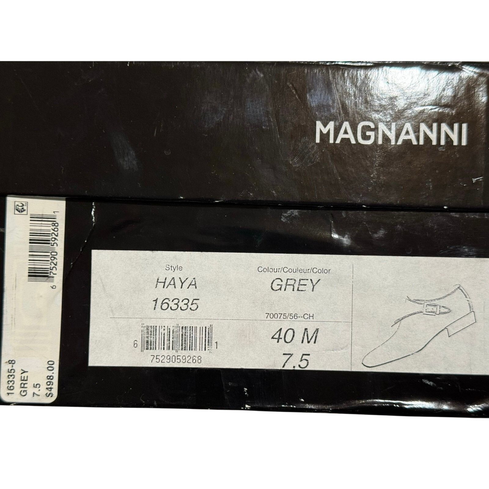 Magnanni Magnanni Efren Gray/Black Single Monk Strap Shoes sz. 7.5 us Size US 7.5 / EU 40-41 - 12 Thumbnail