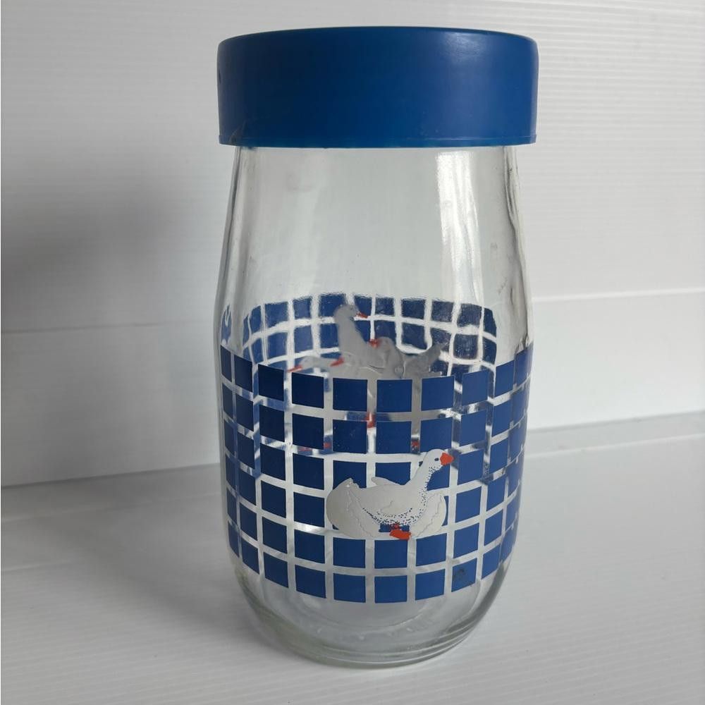 Designer 1982 Carlton 1.5 Liter Glass Storage Jar with goose Size ONE SIZE - 3 Thumbnail