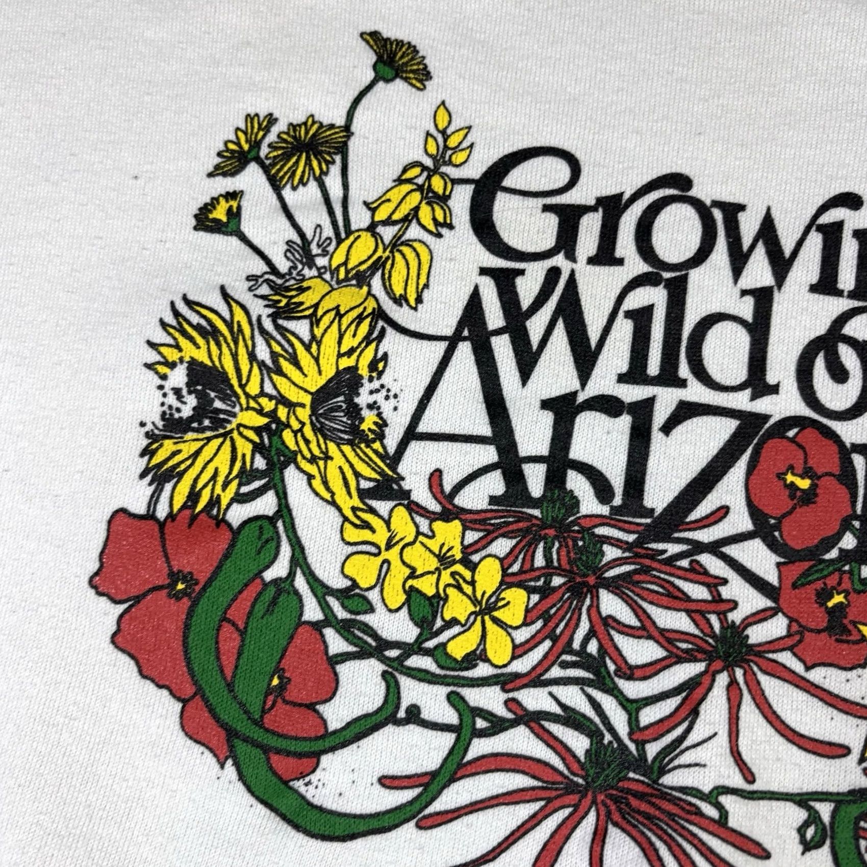Vintage VINTAGE Arizona Flower Nature Art Pullover Crewneck Sweatshirt XL White 90s Men Heavyweight Cotton Fleece Graphic Print Logo 90s Theme/Pattern Solid Size US XL / EU 56 / 4 - 5 Thumbnail