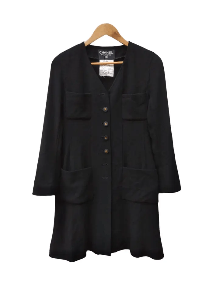 Chanel Chanel 94A Cc Mark Boton Tweed Chaqueta Large Button Size S / US 4 / IT 40 - 2 Thumbnail