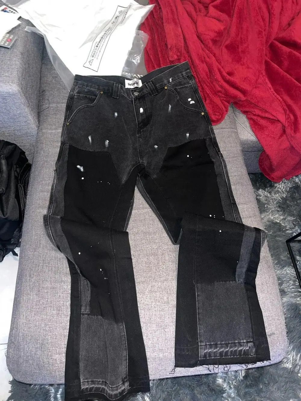 Japanese Brand × Jean Splash Ink Color Denim Pant Size US 30 / EU 46 - 4 Thumbnail