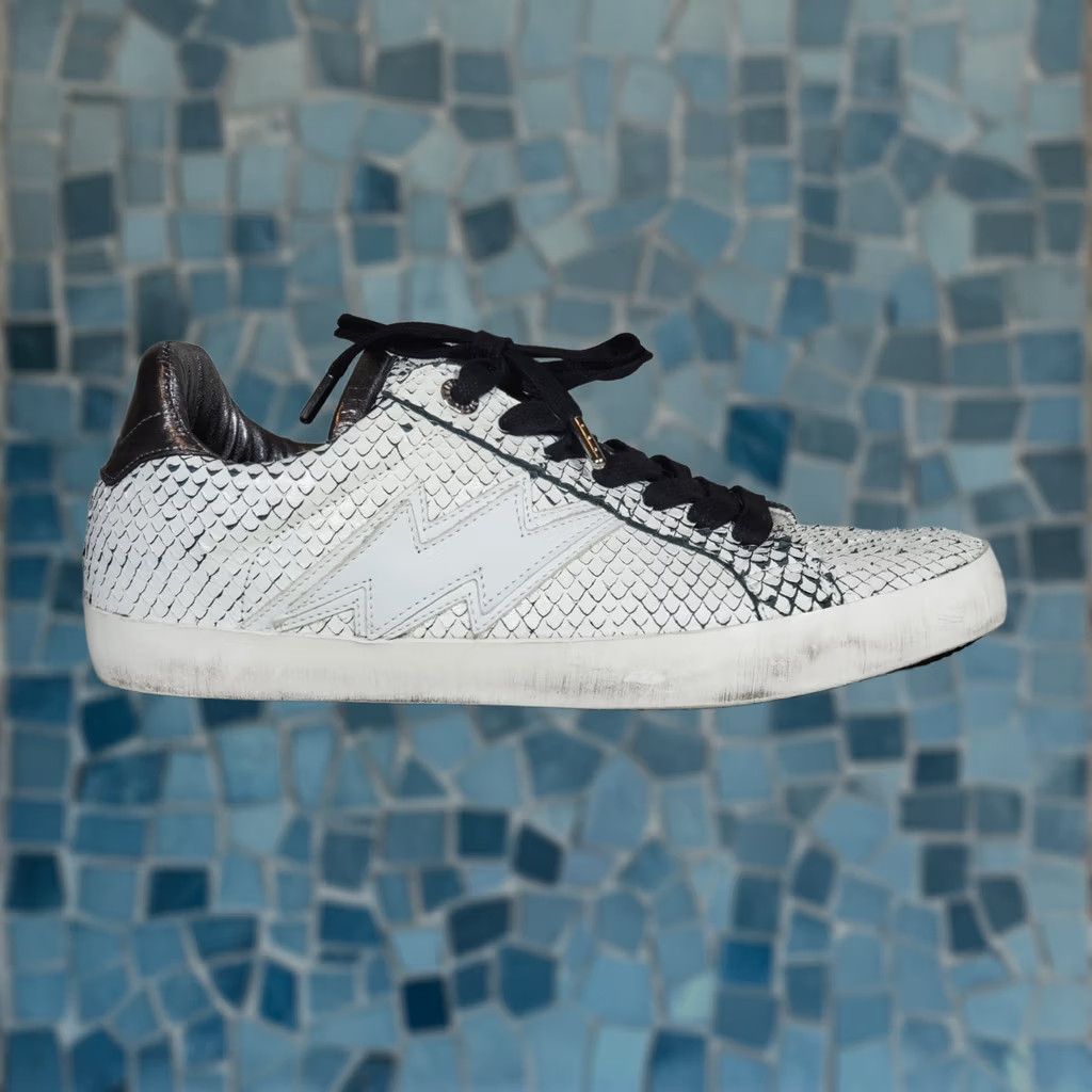 Zadig & Voltaire Zadig & Voltaire Neo Keith Flash Low Top Sneakers White Snakeskin Women's US 9 Size M / US 6-8 / IT 42-44 - 1 Thumbnail