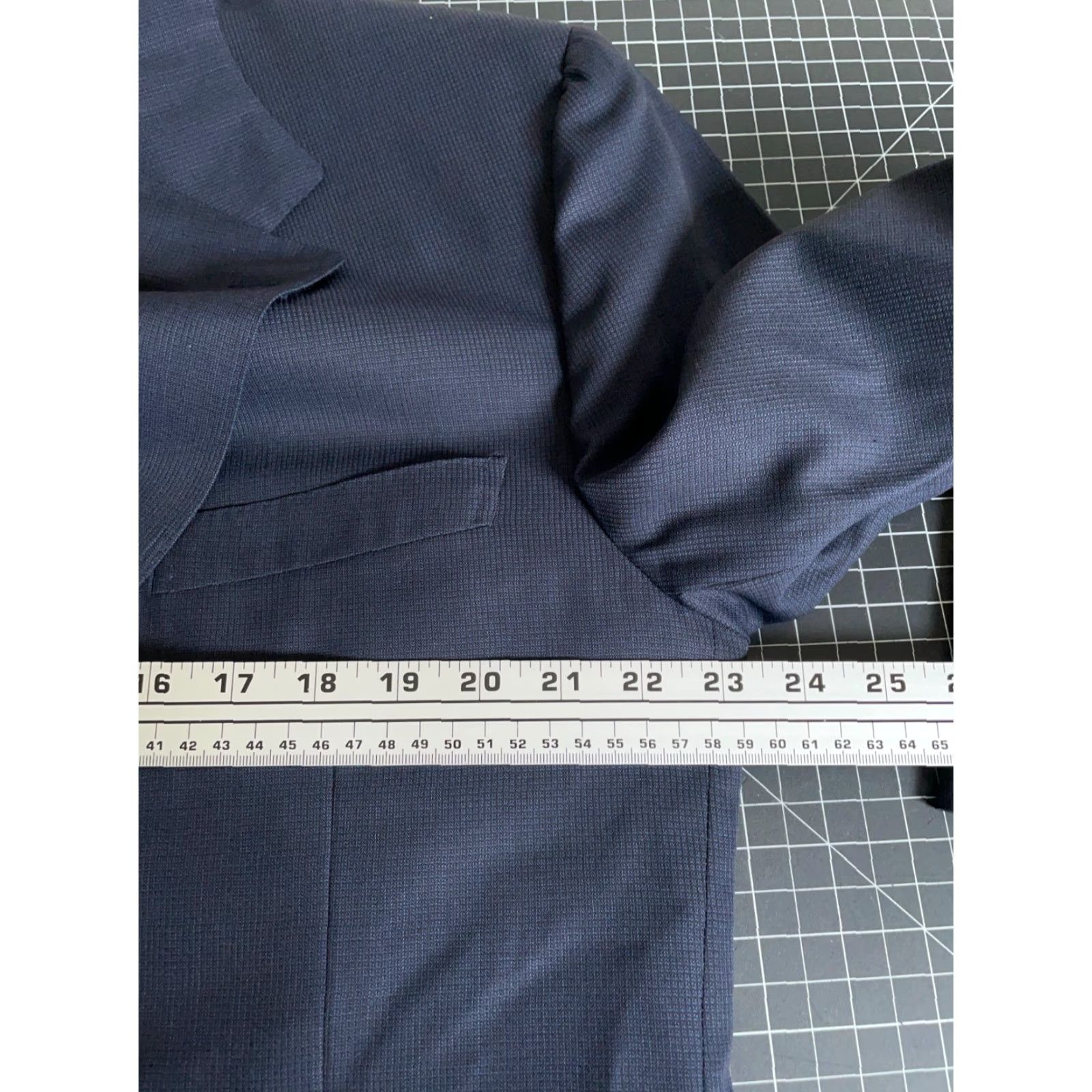 Canali Canali Wool Blazer Men's Regular 44 Dark Blue Solid 2 Button Preppy Classic Italy Size 44R - 5 Thumbnail