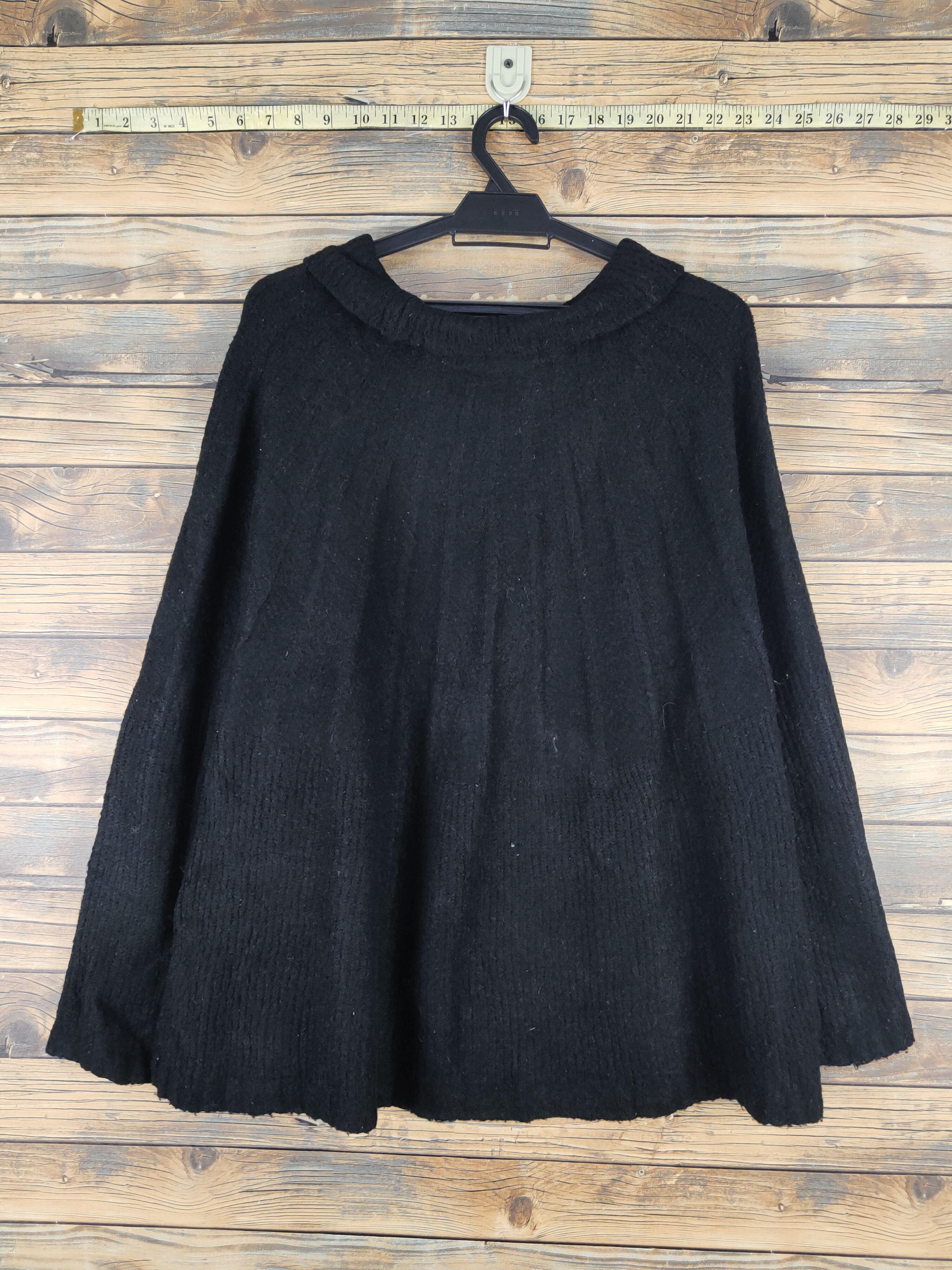 Japanese Brand Ranan Black Knitwear Blouses #W1332 Size XL / US 12-14 / IT 48-50 - 7 Thumbnail