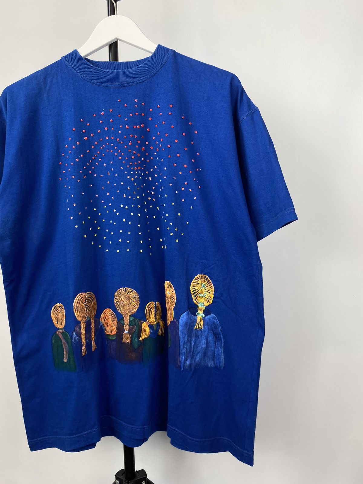 Vintage Vintage 90s T Shirt Van Gogh Style Night Art Size US XL / EU 56 / 4 - 3 Thumbnail
