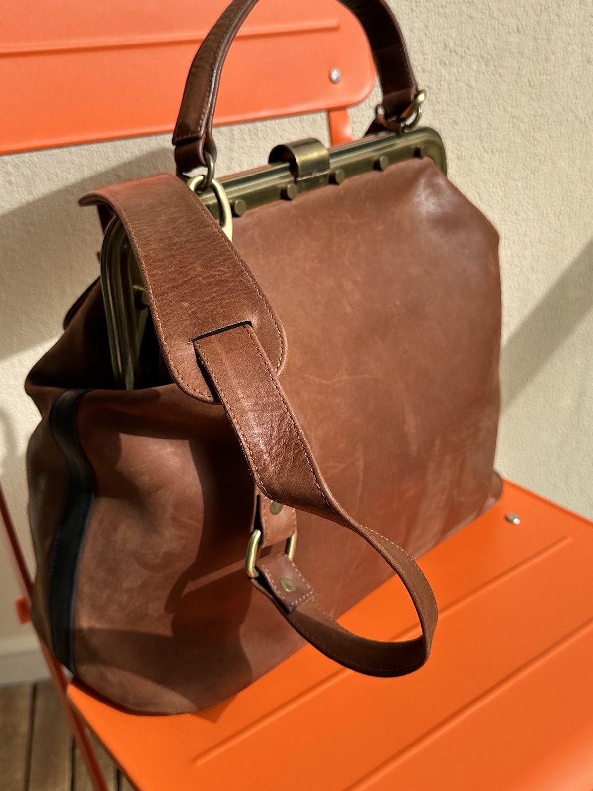 Other LaLaQueen Large Doctor Bag Brown Leather Size ONE SIZE - 6 Thumbnail