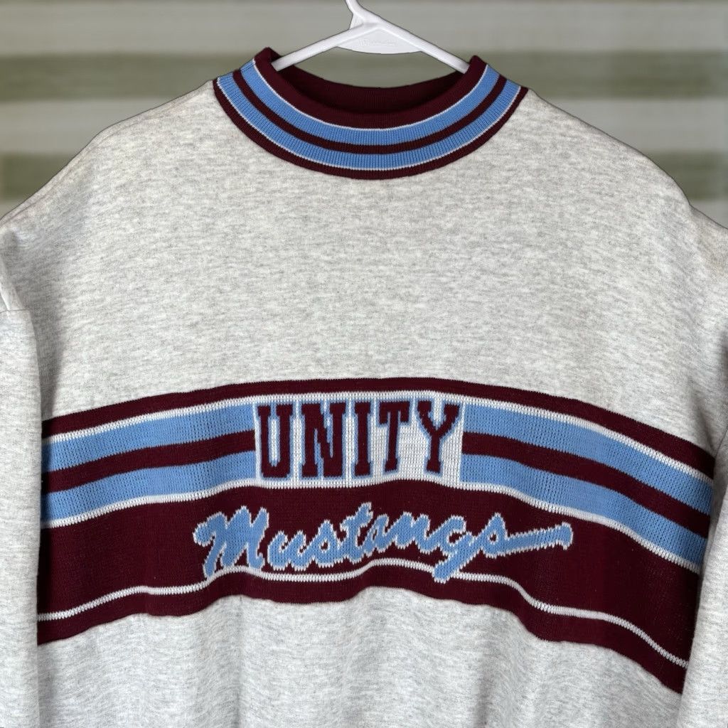 Vintage VINTAGE Varsity Sweatshirt Womens XL Cheer Mustangs Heather Gray 80s Made USA Size XL / US 12-14 / IT 48-50 - 1 Thumbnail
