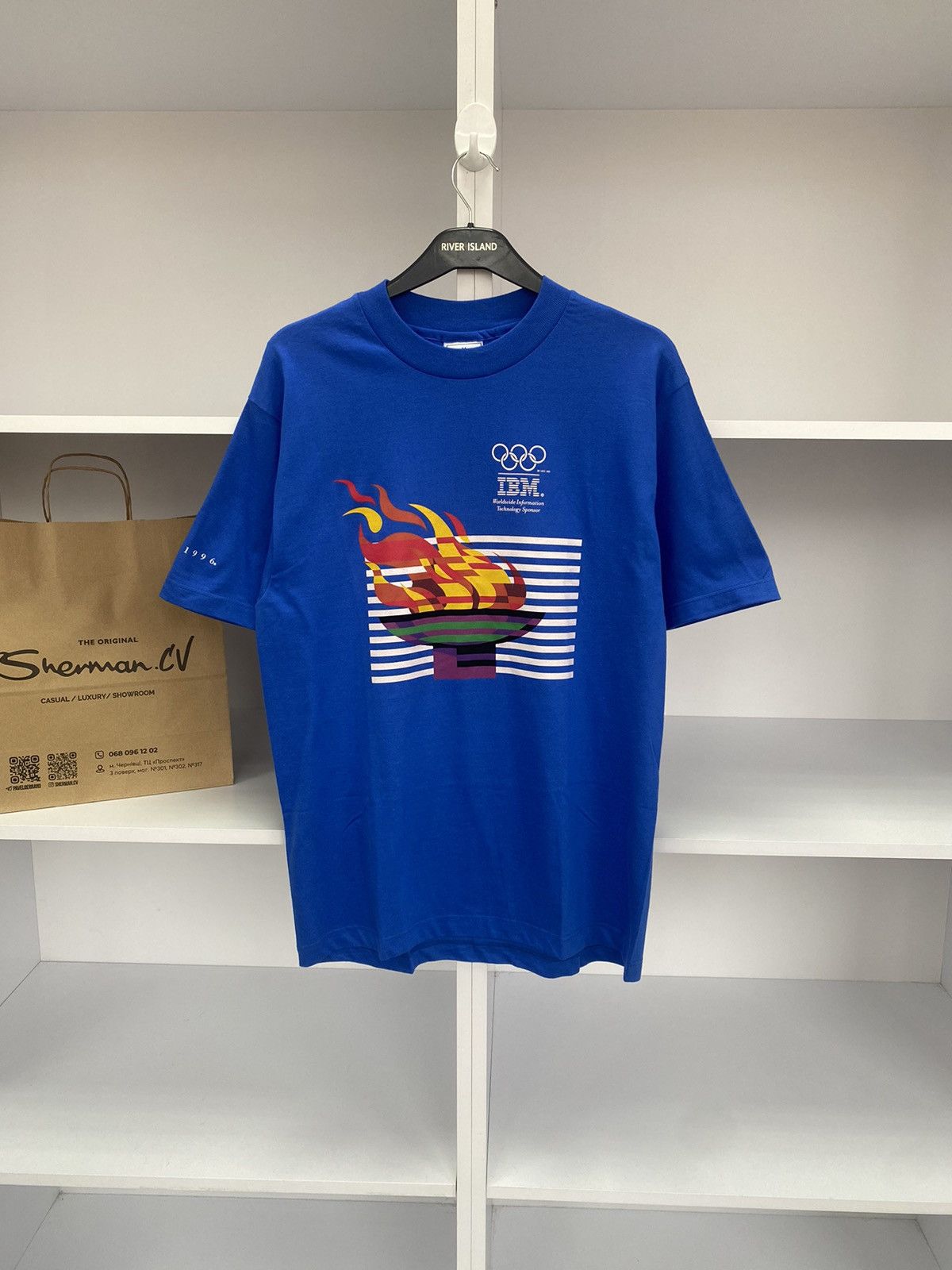 Band Tees × Designer × Vintage Vintage Atlanta Olympic 96 IBM Tee Size US M / EU 48-50 / 2 - 1 Thumbnail
