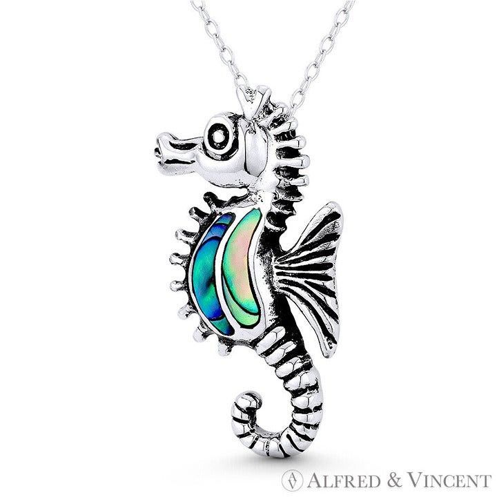 Other Seahorse Ocean Sealife Charm Mother-of-Pearl Pendant in .925 Size ONE SIZE - 1 Preview
