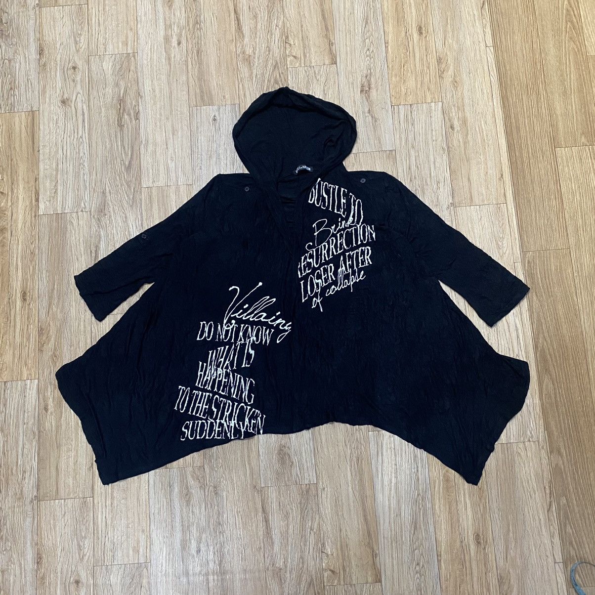 Japanese Brand 2000s Ghost Of Harlem Poem Punks Style Cloak Size US L / EU 52-54 / 3 - 9 Thumbnail