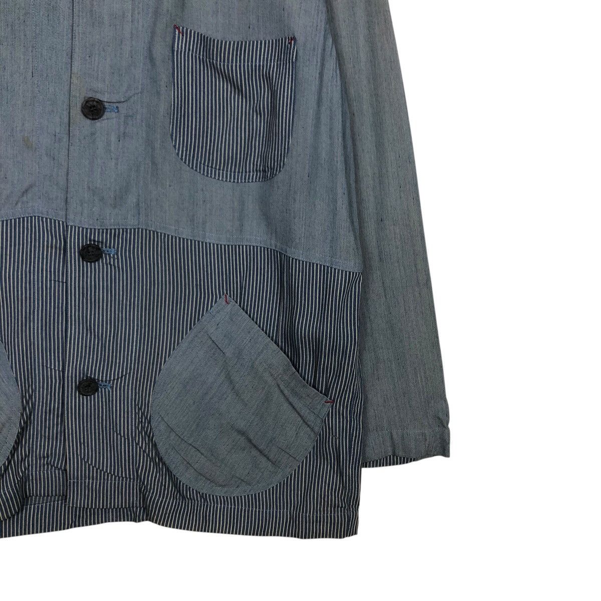 Japanese Brand Atelier SAB Multi-Stripe Work Jacket Hickory Issey Miyake Size US M / EU 48-50 / 2 - 6 Thumbnail