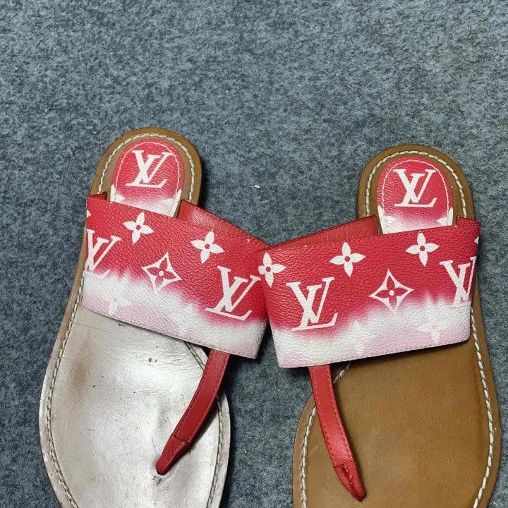 Louis Vuitton Louis Vuitton Red Palma Flat Sandals for Women -2508 Size US 6 / IT 36 - 8 Thumbnail