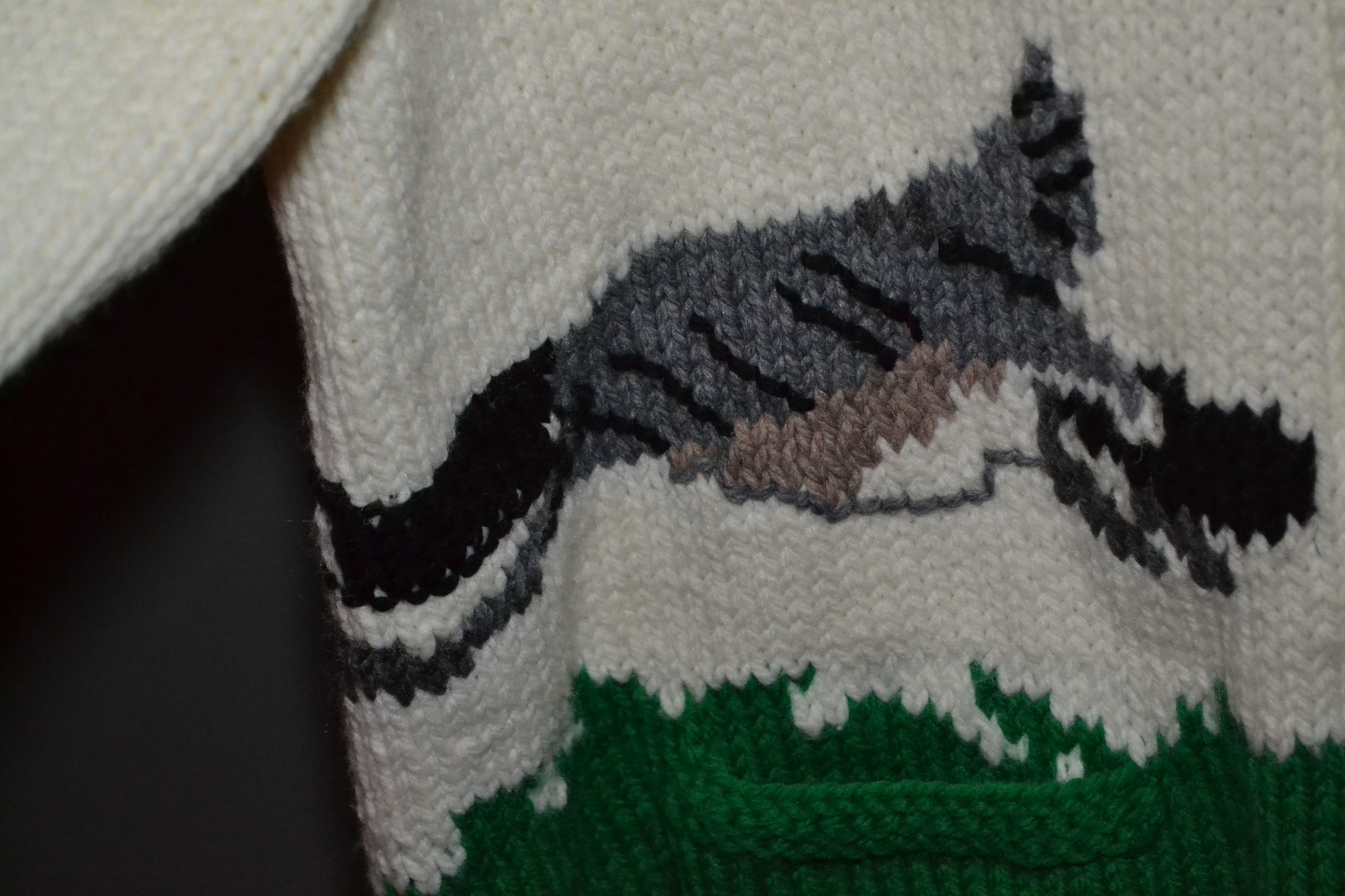 Handmade Cowichan Mary Maxim Canada Goose Hunt Sweater Cobra Chiken Size US L / EU 52-54 / 3 - 7 Thumbnail