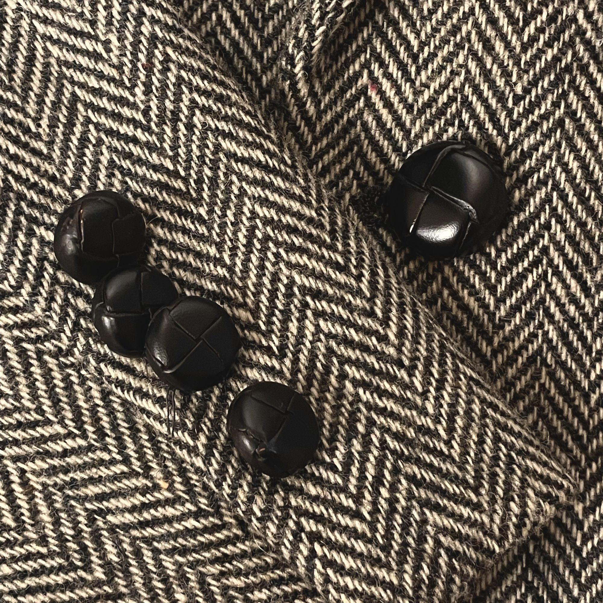 Savile Row NEW Savile Row Black Gray Sport Coat HERRINGBONE Jacket Size 42R - 4 Thumbnail