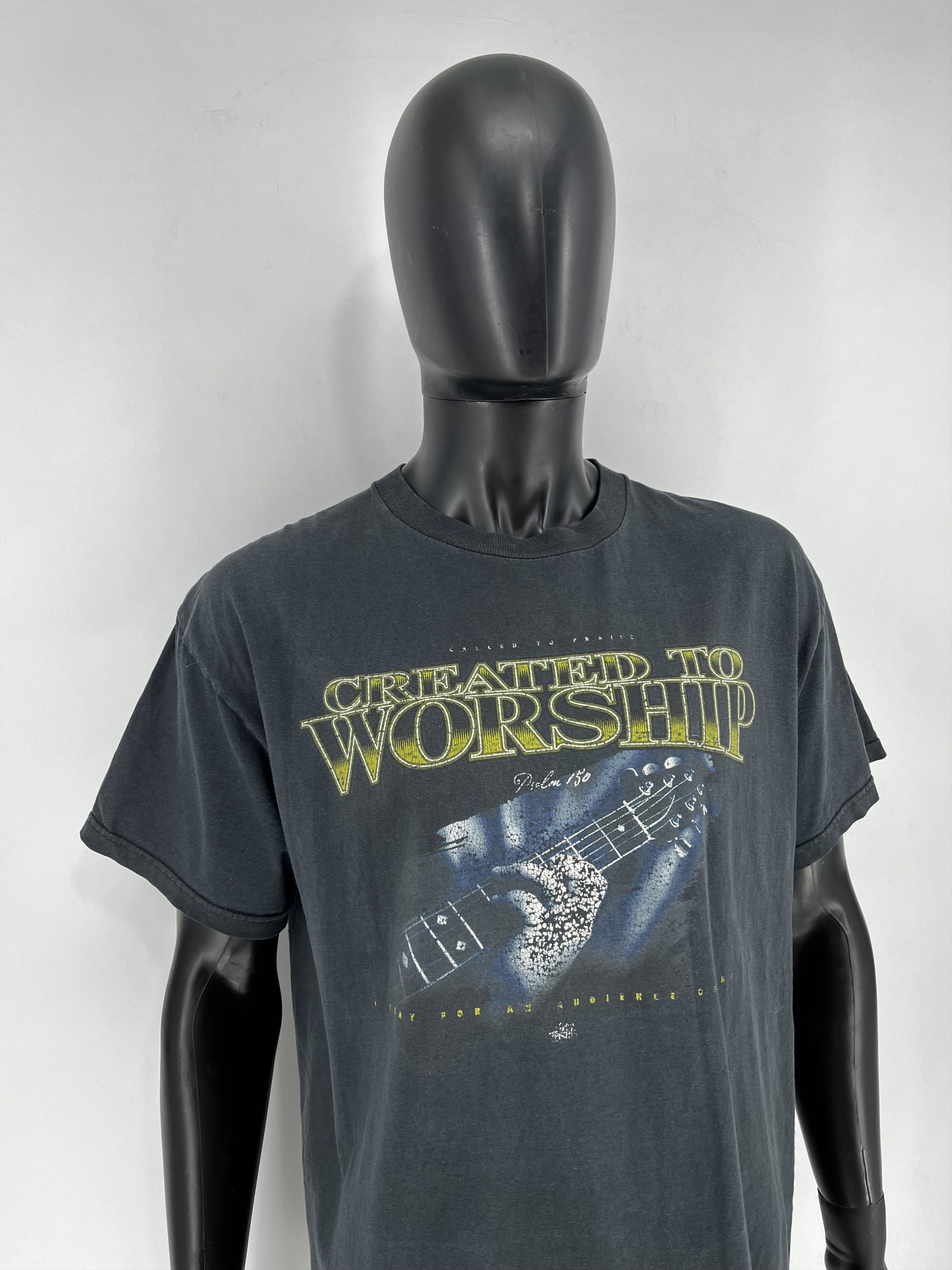 Band Tees Vintage Created To Worship Shirt Mens Large Black 1990s Size US L / EU 52-54 / 3 - 4 Thumbnail