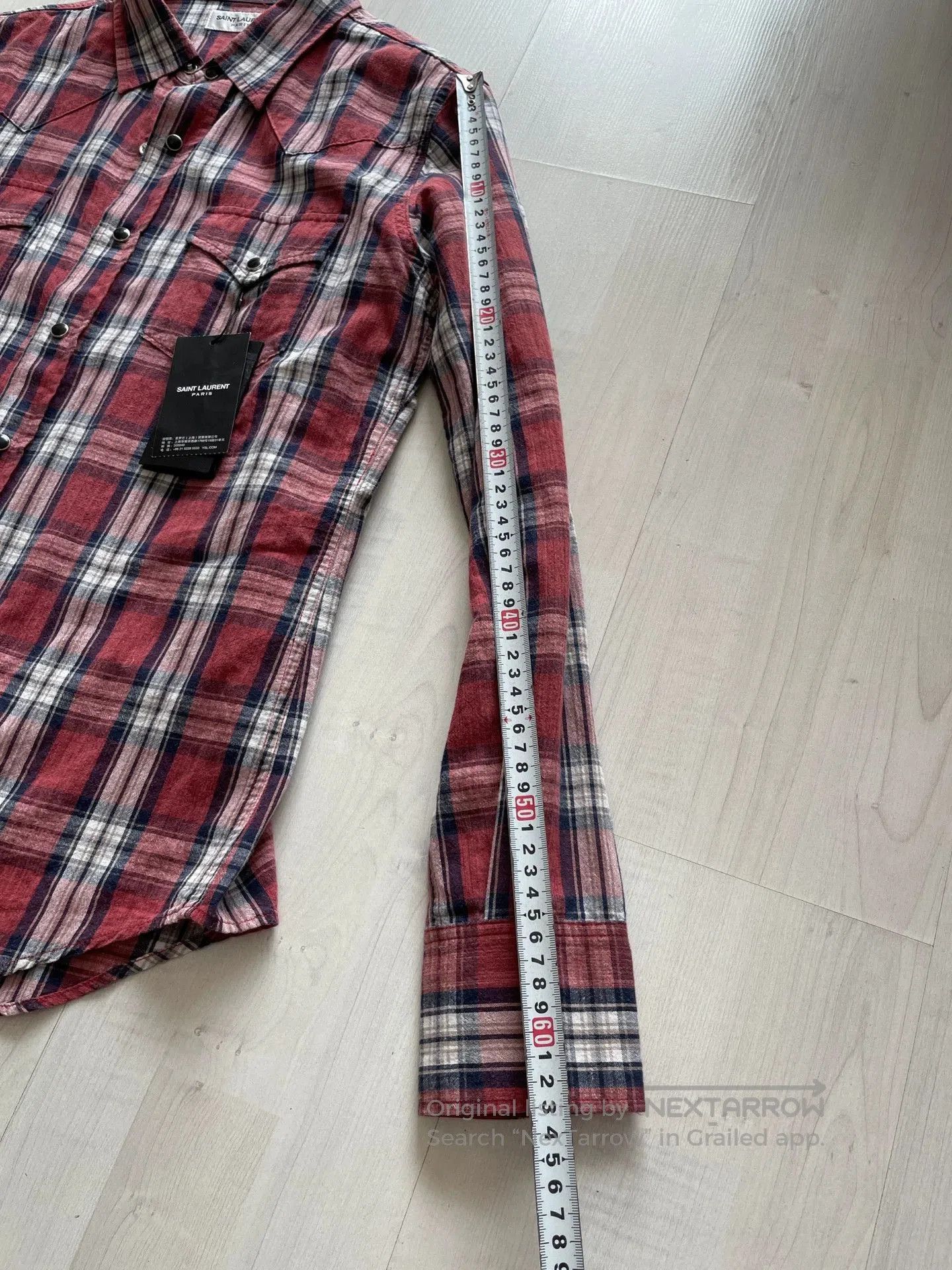 Saint Laurent Paris Saint Laurent Men's Check Shirt. Size US S / EU 44-46 / 1 - 9 Thumbnail