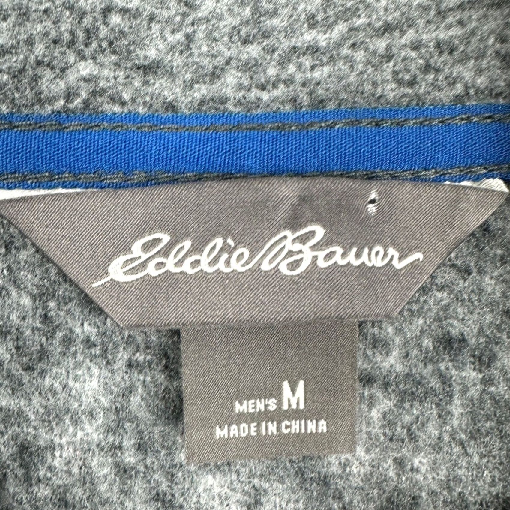 Eddie Bauer Eddie Bauer Mens Sweatshirt Pullover Gray Fleece Snap Button Pockets Medium EUC Size US M / EU 48-50 / 2 - 4 Thumbnail