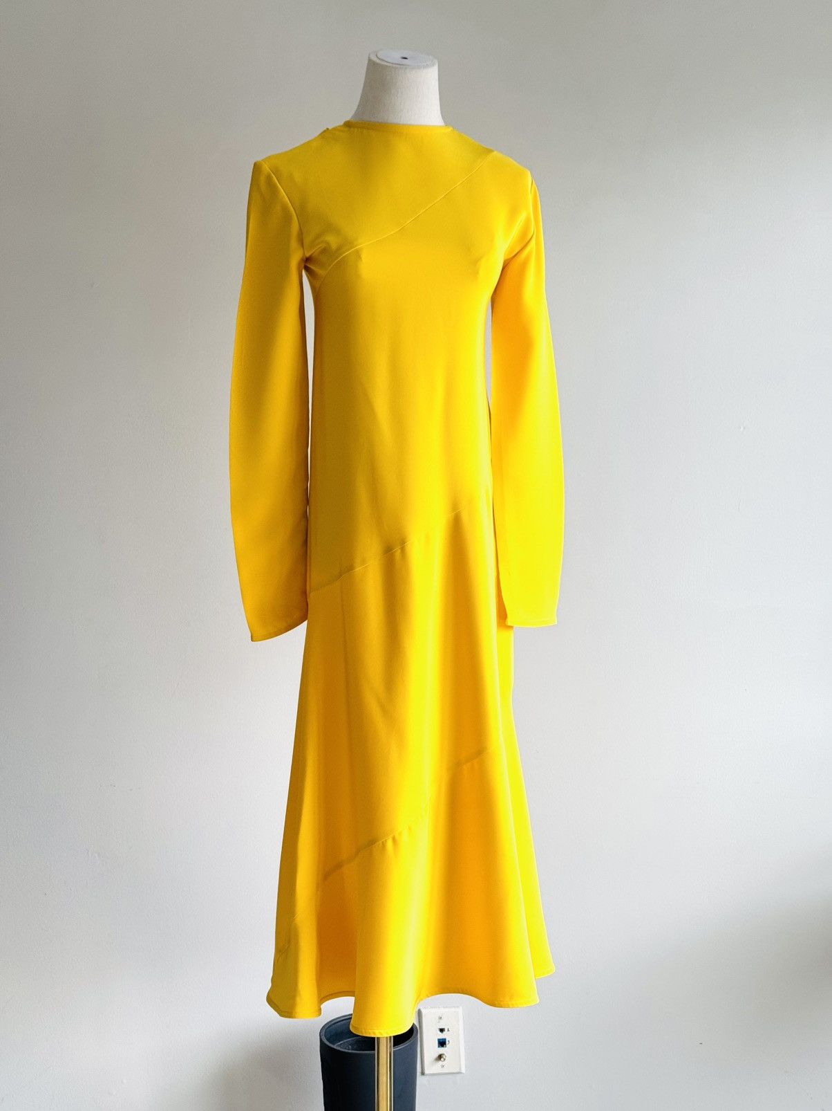 Calvin Klein 205W39NYC × Raf Simons Raf era Calvin Klein bias cut long sleeve silk gown Size XS / US 0-2 / IT 36-38 - 8 Thumbnail