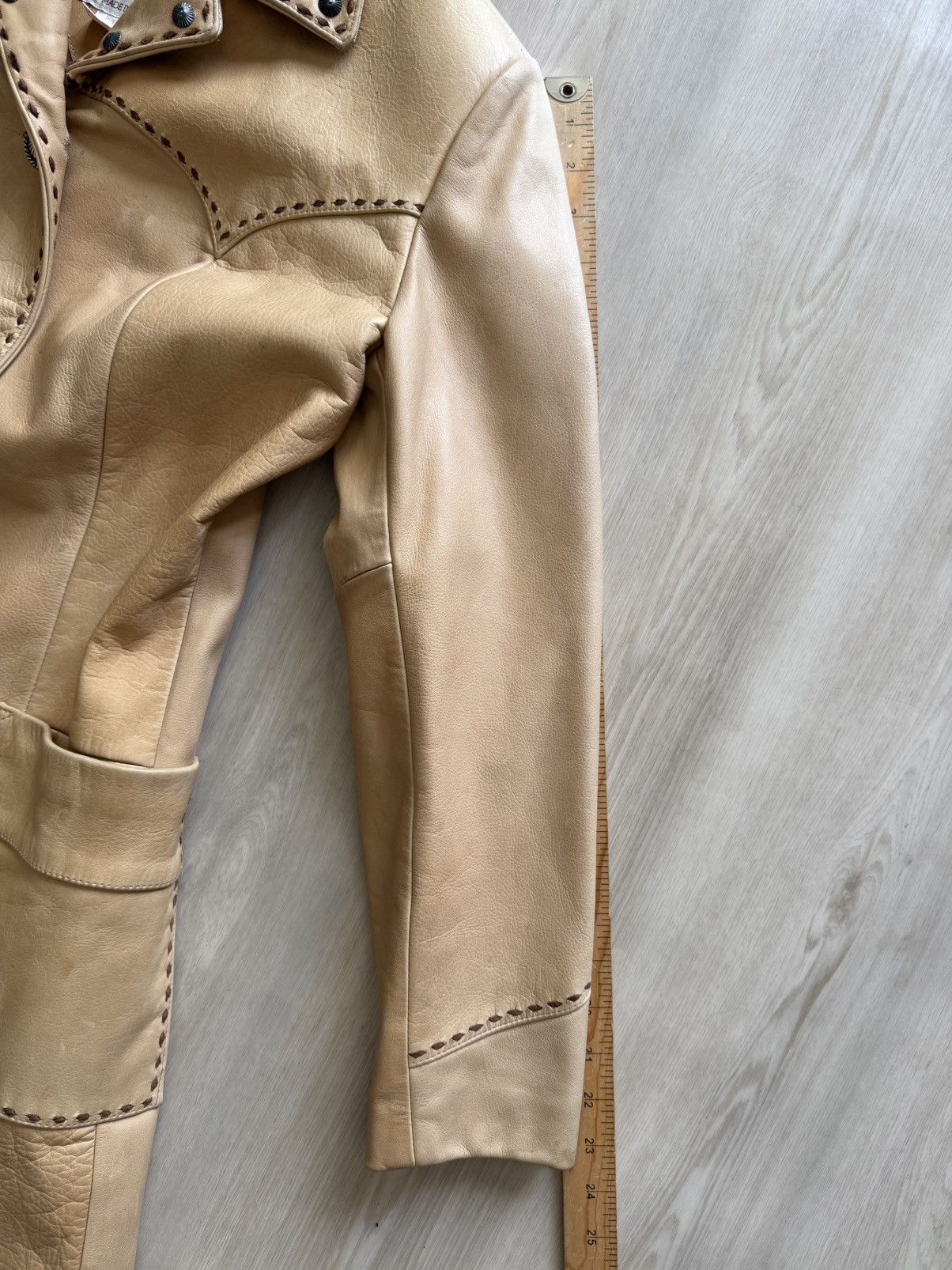 Vintage Vintage Alamo Leather Wear Western Coat Sz S USA *Flaws Size S / US 4 / IT 40 - 17 Thumbnail