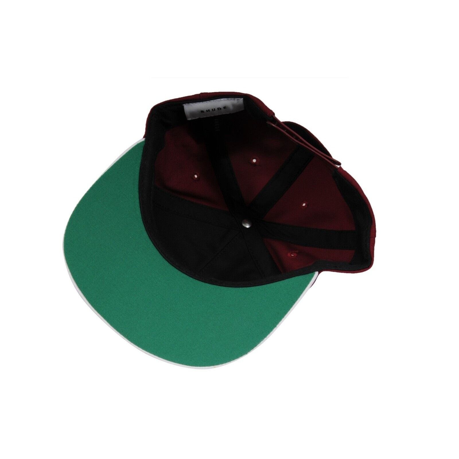 Rhude Embroidered 21 R S.C. Baseball Cap Red Burgundy - 02378 Size ONE SIZE - 9 Thumbnail