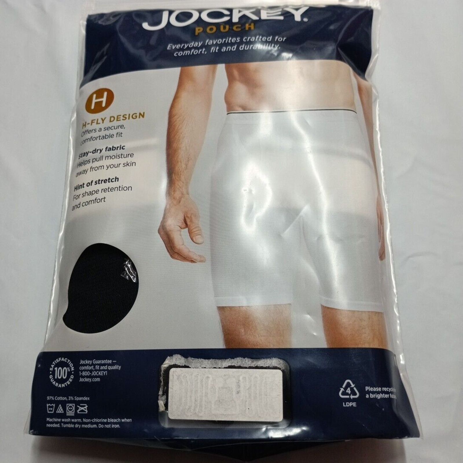 Jockey Jockey Mens Pouch 2 Midway Briefs H Fly Black Size S (28-30) Size 28 - 3 Thumbnail