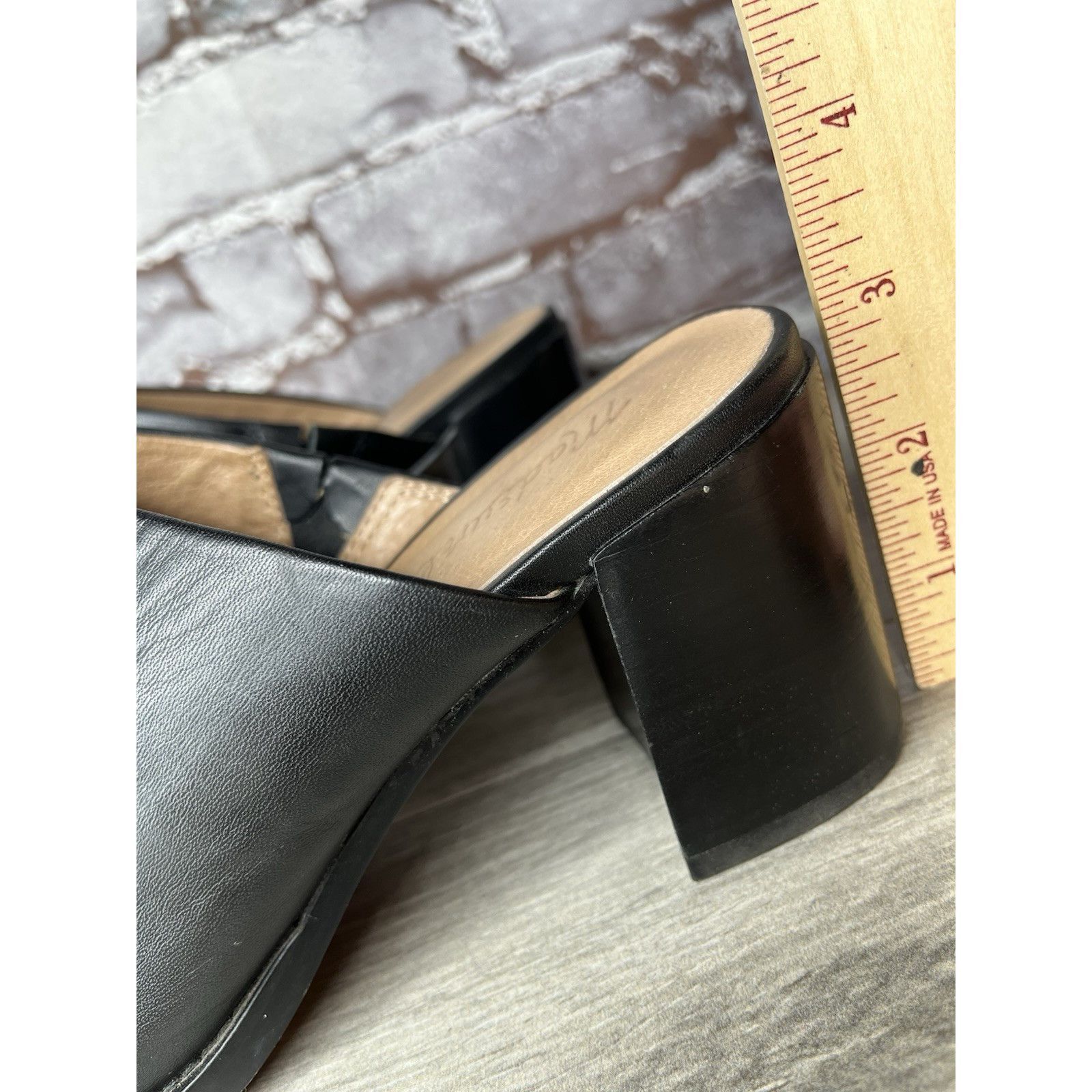 Madewell Madewell Black Leather THE HARPER Mules Slip On Clogs Heels Size US 8.5 / IT 38.5 - 7 Thumbnail