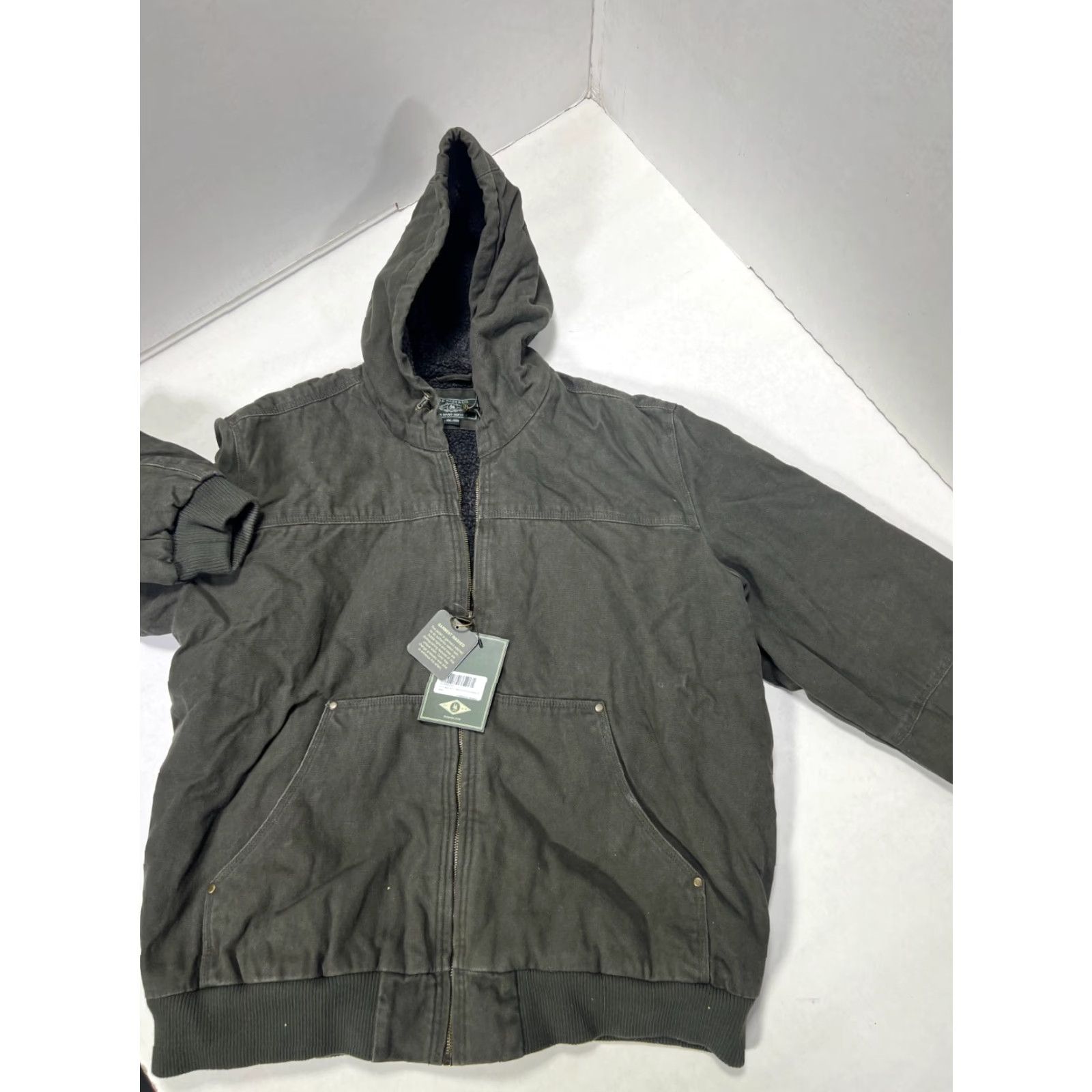 Vintage G.H. Bass & Co. Men's Sherpa Lined Canvas Bomber Jacket Olive Green XXL 2XL NEW! Size US XXL / EU 58 / 5 - 5 Thumbnail