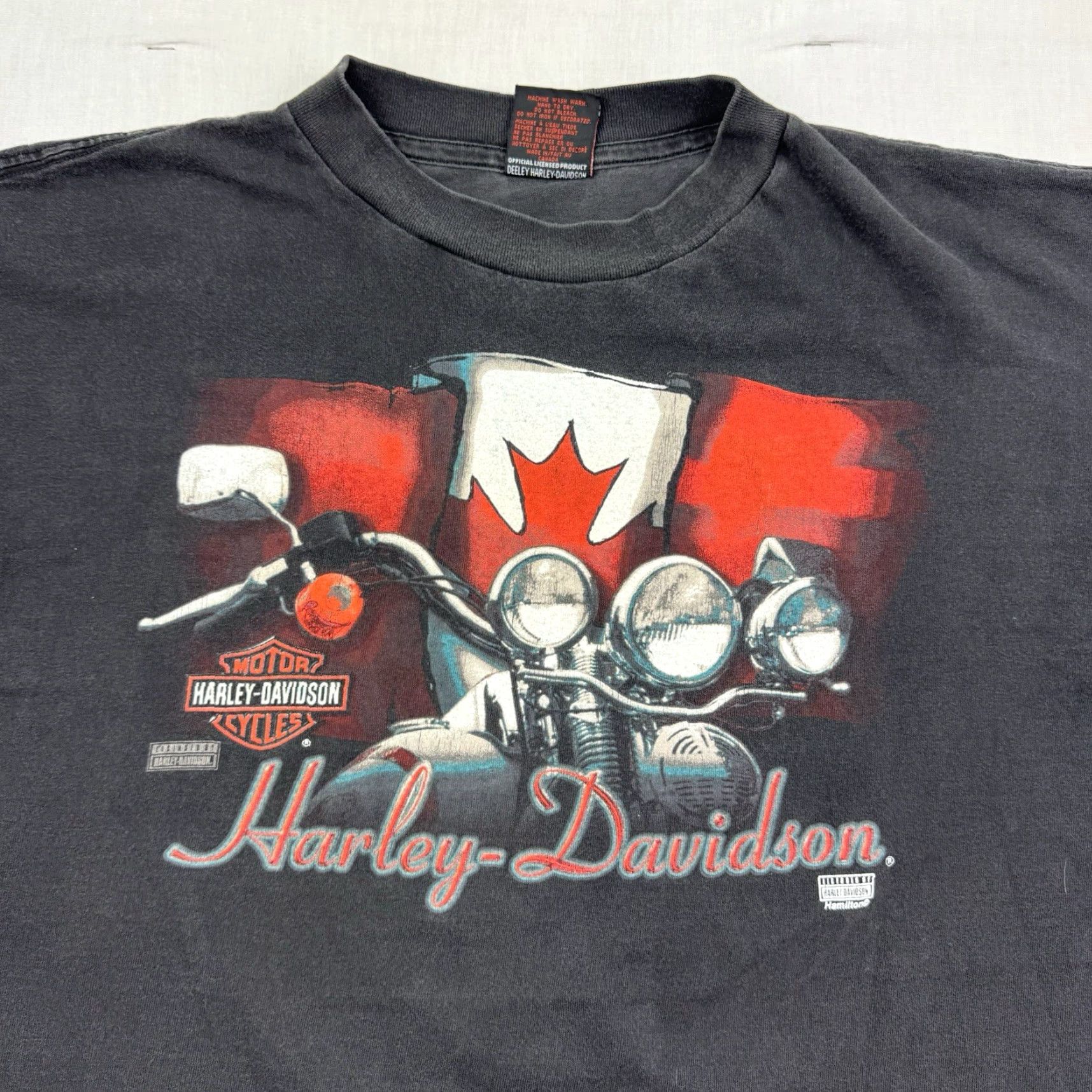 Harley Davidson VINTAGE Harley-Davidson T-Shirt Adult XL Black 90s Grunge Biker Mens Size US XL / EU 56 / 4 - 3 Thumbnail