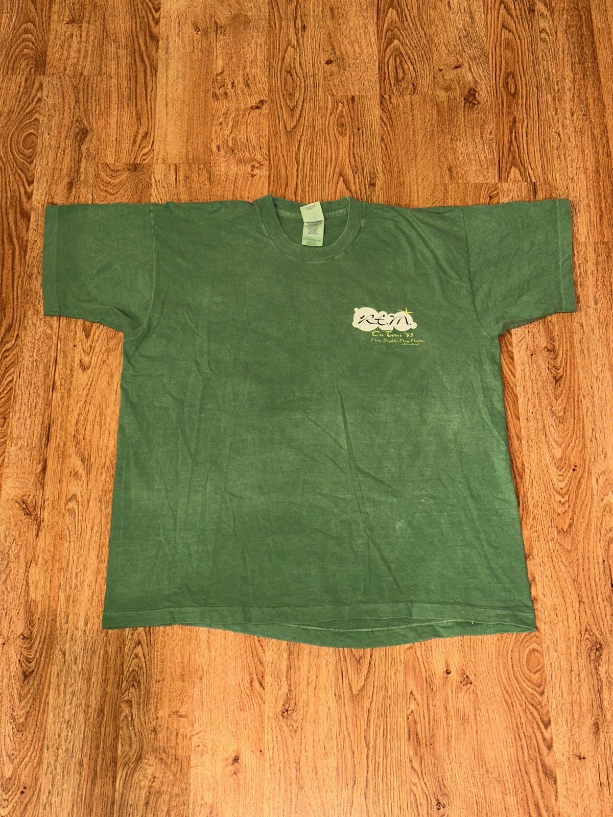 Fruit Of The Loom Vtg REM 1995 Radio Tour Shirt Size LARGE New Wave Rock Size US XL / EU 56 / 4 - 7 Thumbnail