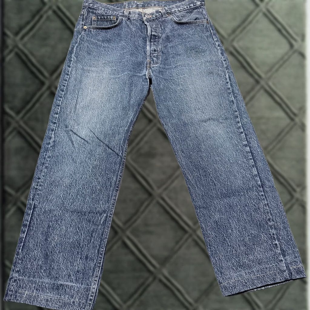 Levi's Levi's Jeans Men Blue Denim Classic Straight 34X30 USA Made 5-Pocket Logo Button Zip - Flaws Size US 34 / EU 50 - 1 Thumbnail